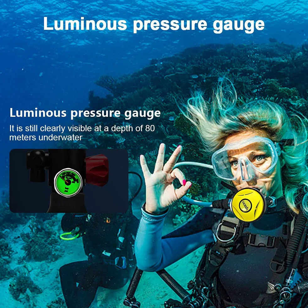 Mini bombola da Sub portatile da 1 l, attrezzatura subacquea di emergenza, durata 12 min, bottiglia resistente alla corrosione con pompa a mano ricaricabile