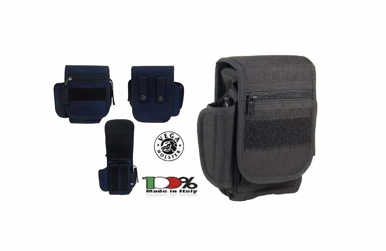 Borsetto Multiuso Multi tasche per Cinturone Cordura Nero Carabinieri GPG IPS Vigilanza Vega Holster Italia Amazon 2G66 Art. 2G66-AMN
