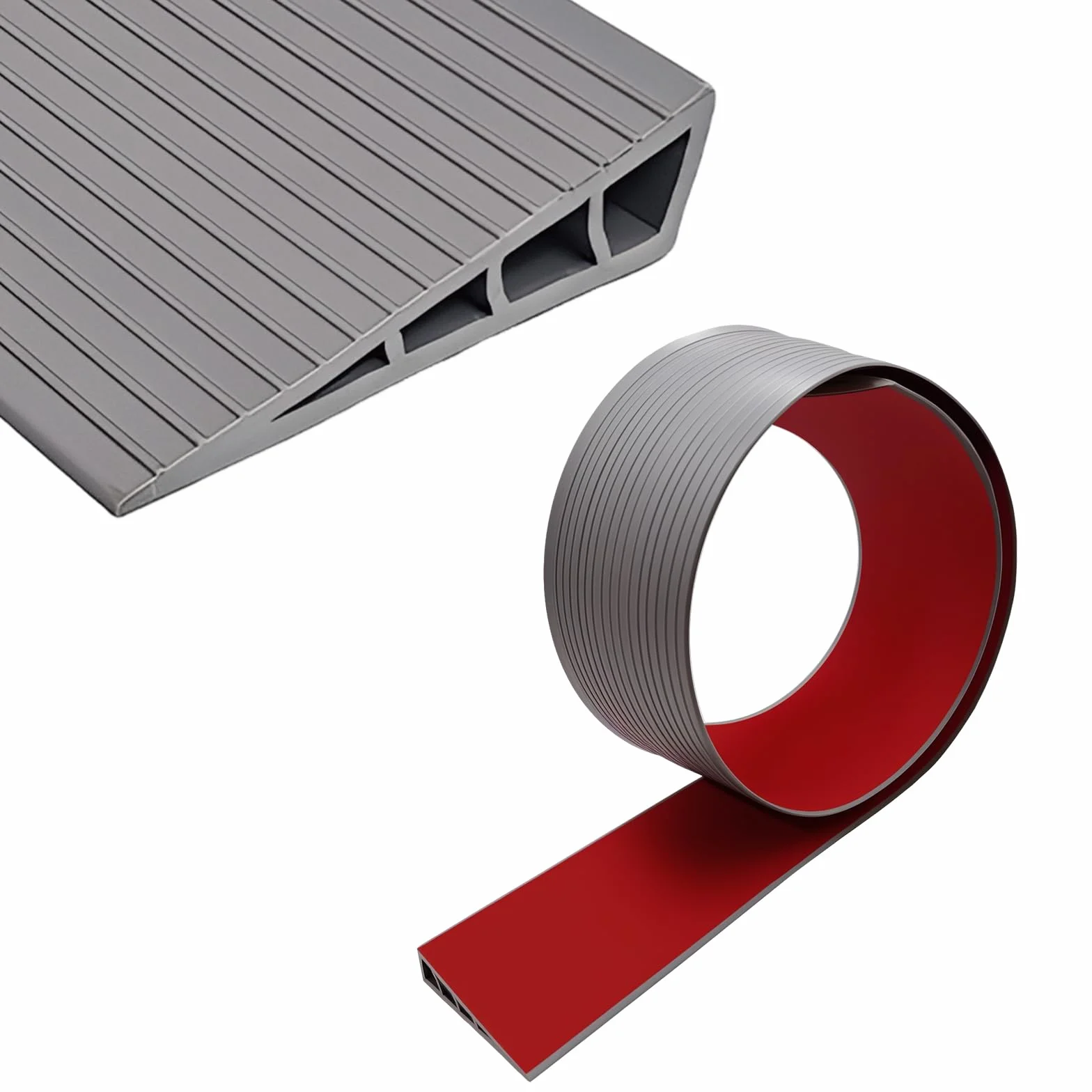 Rampa di soglia,100×8×2cm, rampe di soglia, rampa per sedia a rotelle in PVC, profilo di transizione, autoadesiva, rampa di soglia per robot aspirapolvere, passeggini, deambulatori o monopattini