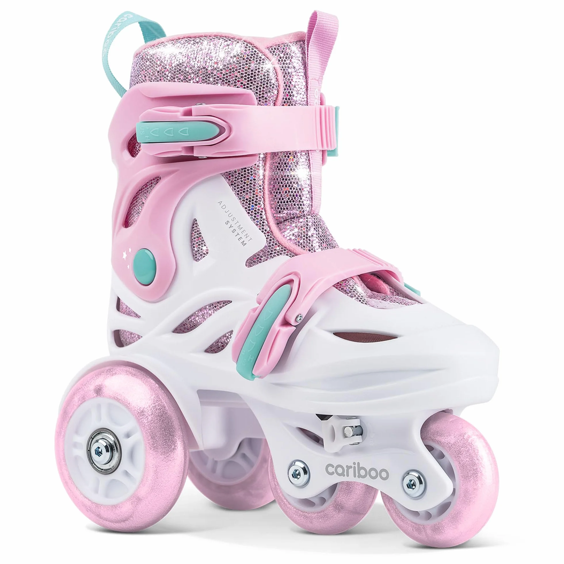 Cariboo Pattini per Bambini Regolabili Set Protezioni Ginocchia Gomiti Polsi Ballerina