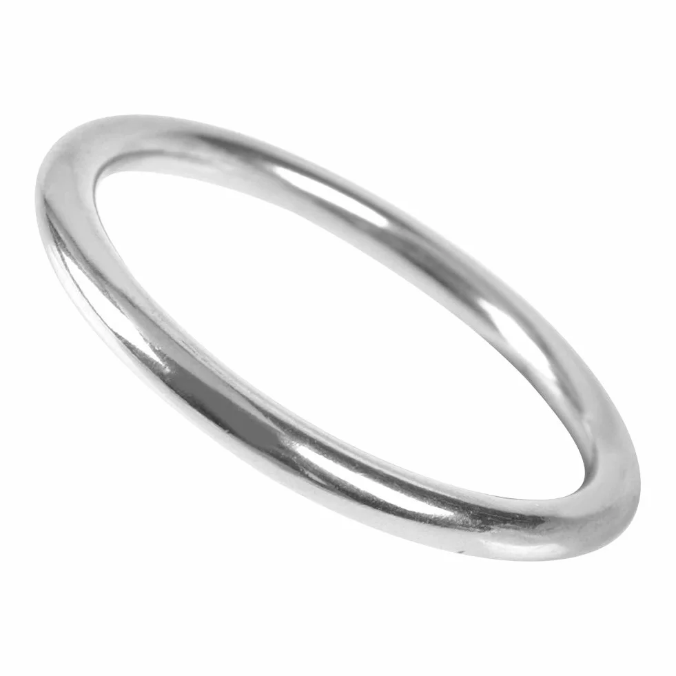 Anello in acciaio inossidabile saldato lucido O Ring per guinzaglio cane cintura campeggio
