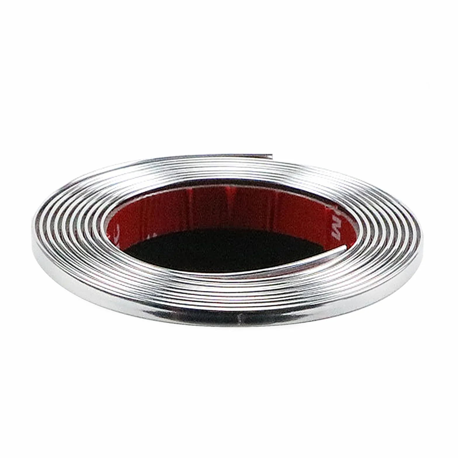 Modanatura cromata per auto, 5 m, colore argento, autoadesiva, universale, per carrozzeria, finestre, decorazione esterna (6 mm)