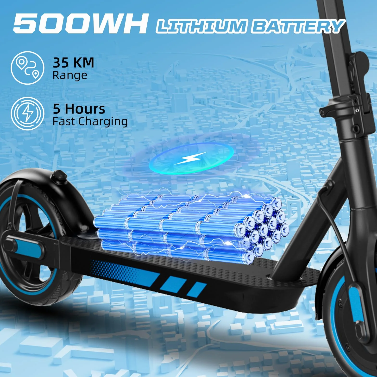 Monopattino Elettrico per Adulti 350/500W 8.5/10" Pneumatici 25km/h 45km