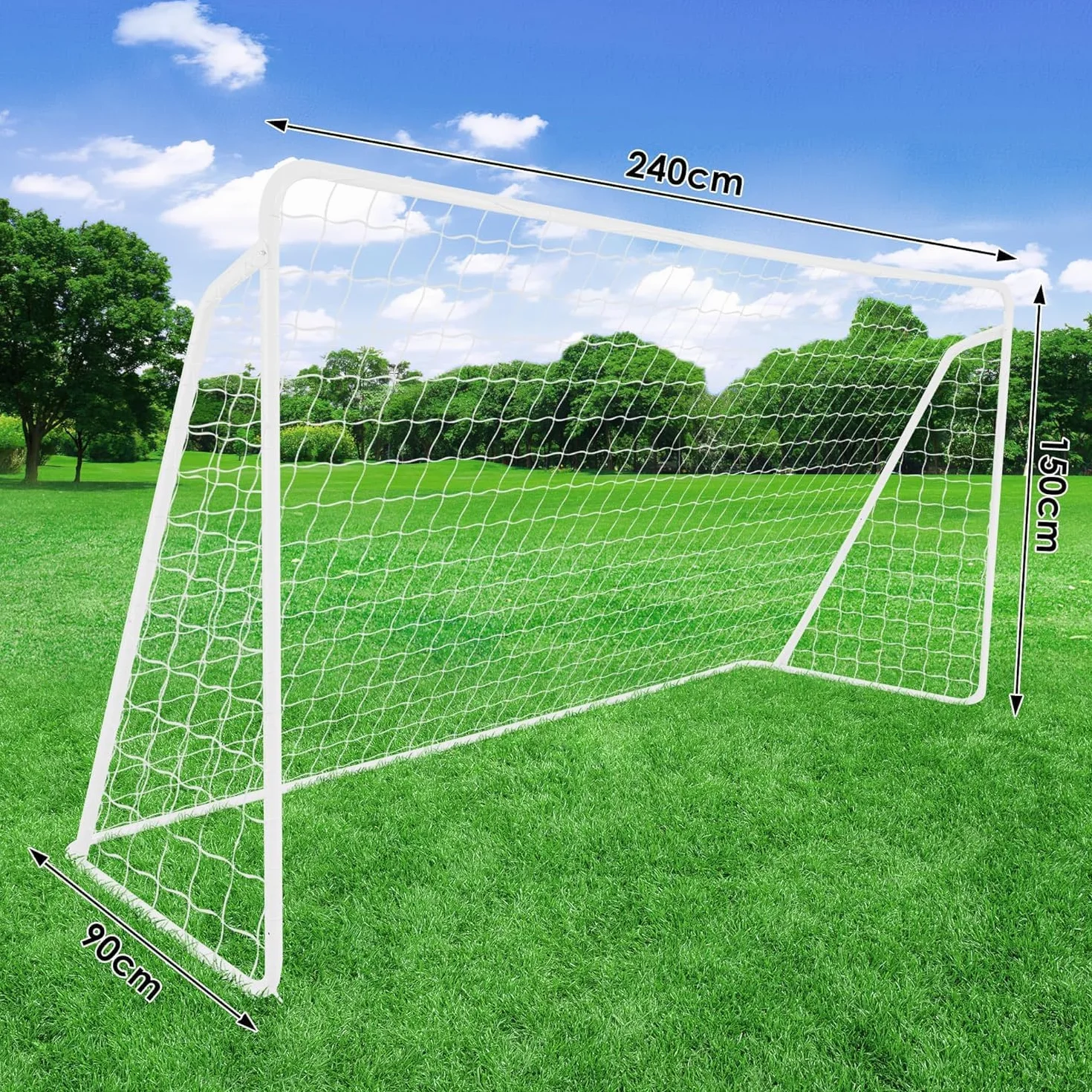 Porta da calcio 365 x 182 cm 240 x 150 cm grande per bambini adulti con rete
