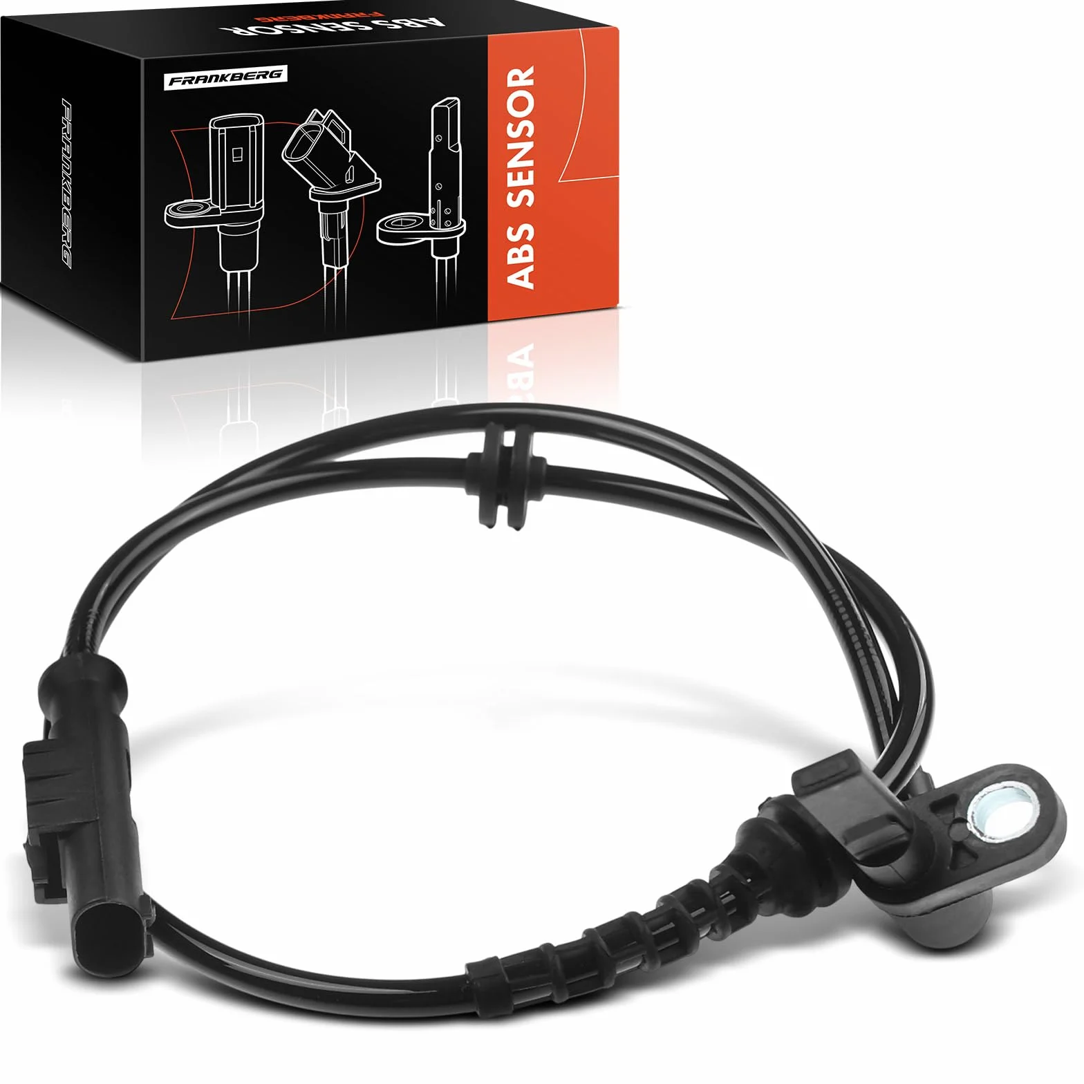 Frankberg Sensore Velocità Ruota ABS Sensore ABS 2-Poli Compatibile con Corsa D S07 Punto Evo 199 Grande Punto 199 Cono 955 Punto 199 Replace# 93189277