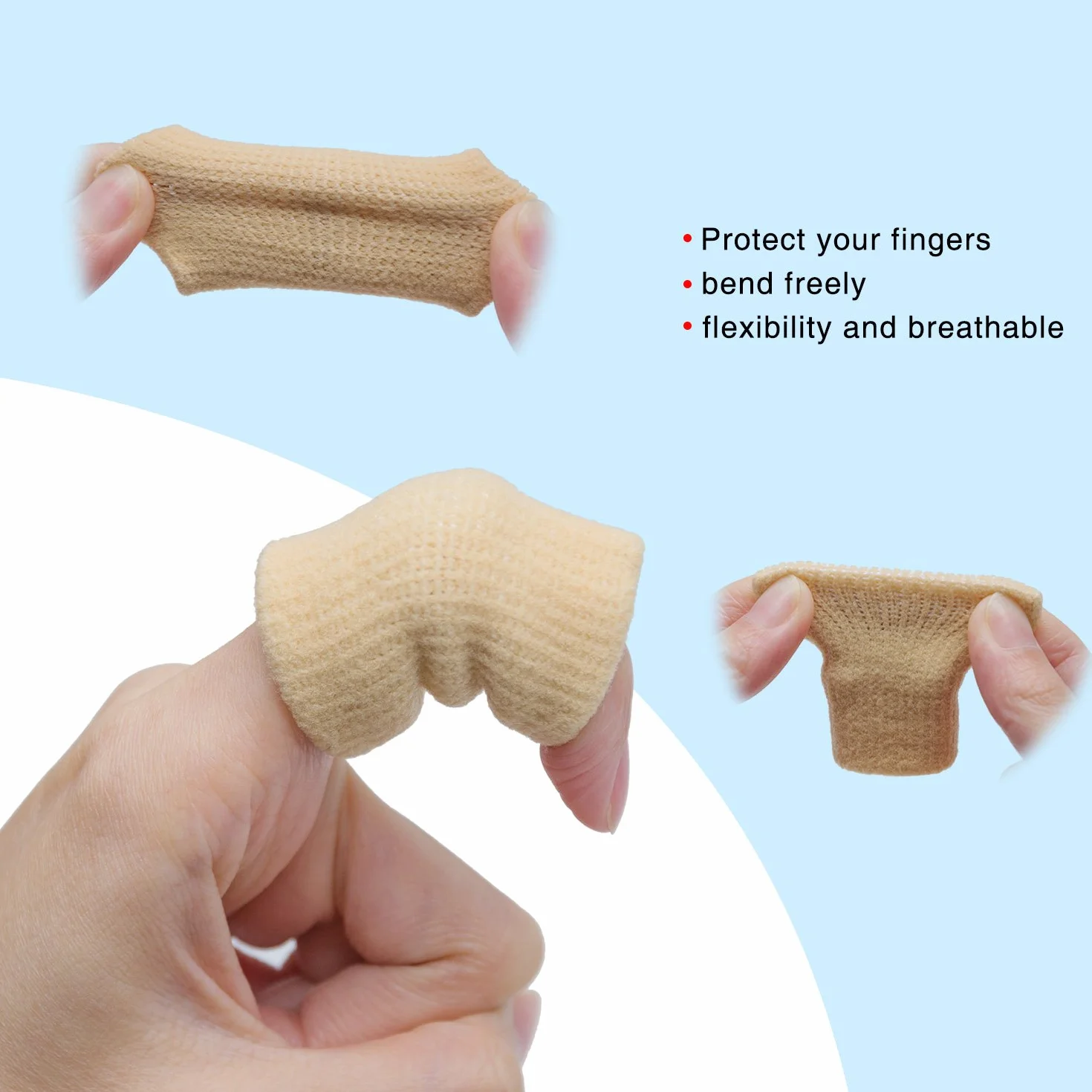 TRIXES guaine proteggi dita riscaldamento muscolare elasticizzate supporto sport
