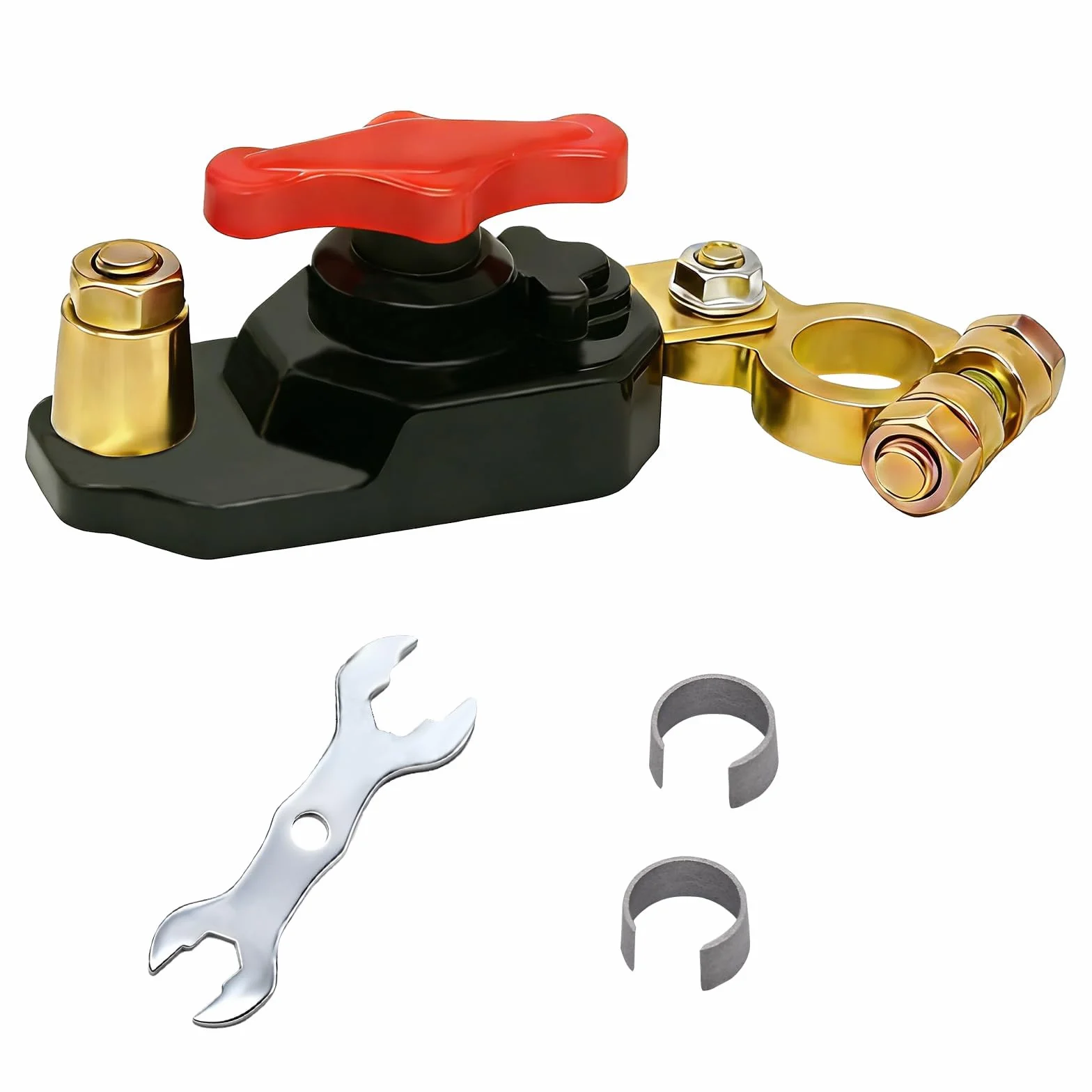 Interruttore di disconnessione per batteria auto, trasmissione stabile, regolabile, in rame puro ad alta conduttività, interruttore di sicurezza intelligente da 12V per auto, camper, camion e