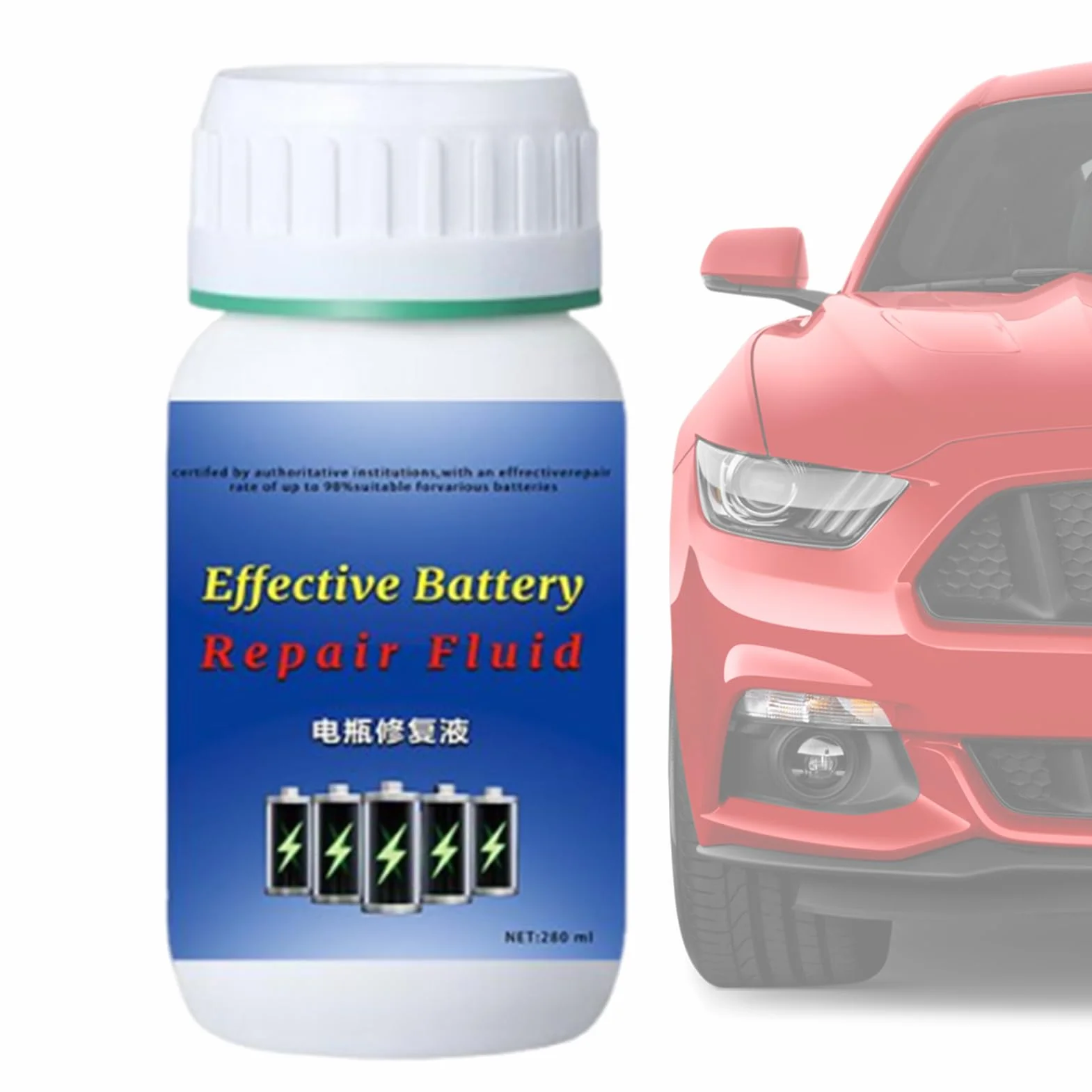 Liquido Ripristino Batteria 280 ml Additivo Ricarica per Moto Carrelli Golf Camion Barche