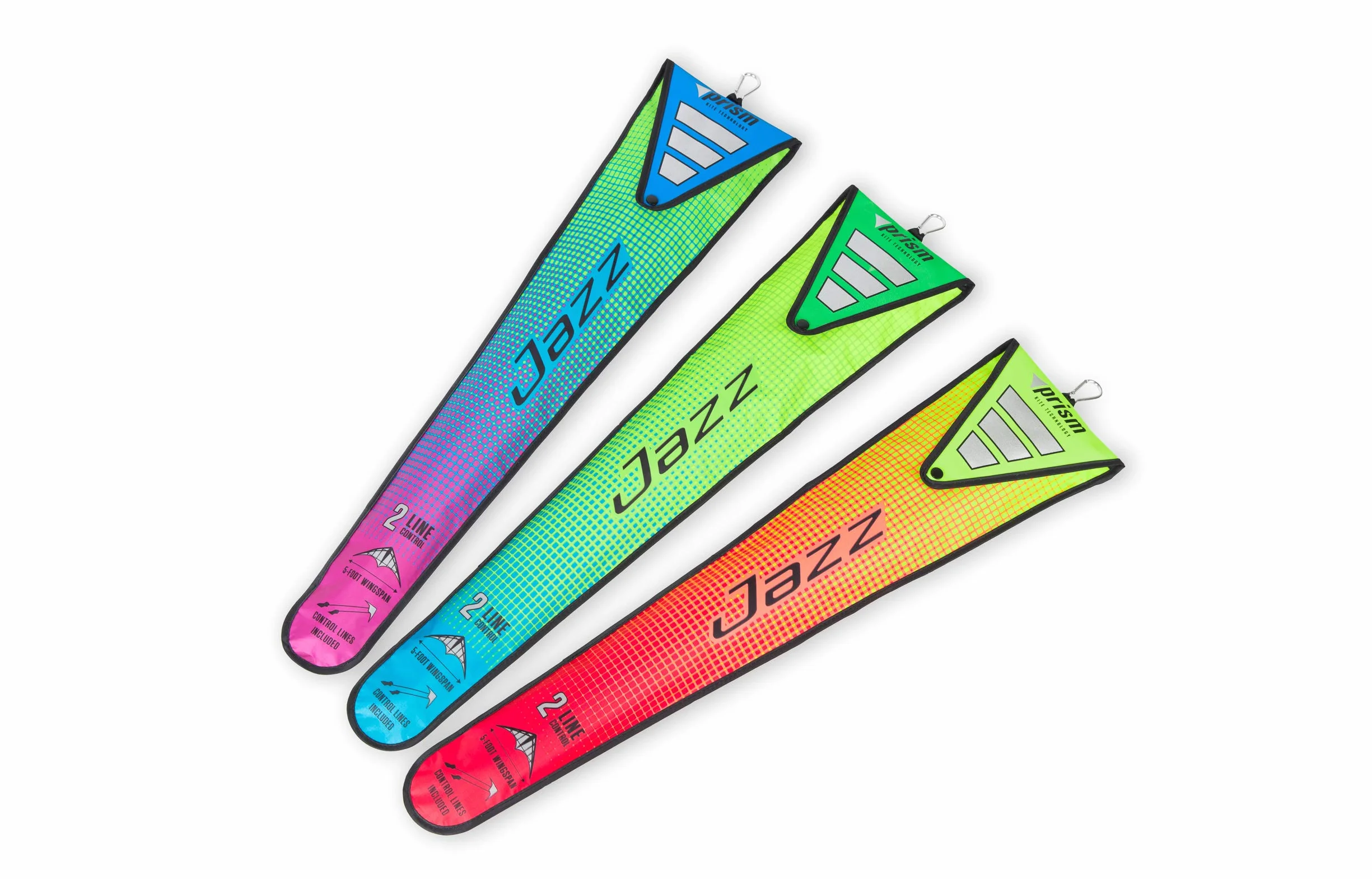 Prism Kite Technology Jazz 2.0 - Aquilone Sportivo a Doppia Linea Pronto per Volare con Linee di Volo, Cinghie da Polso, avvolgitore, Istruzioni (Lingua Italiana Non Garantita) e Custodia