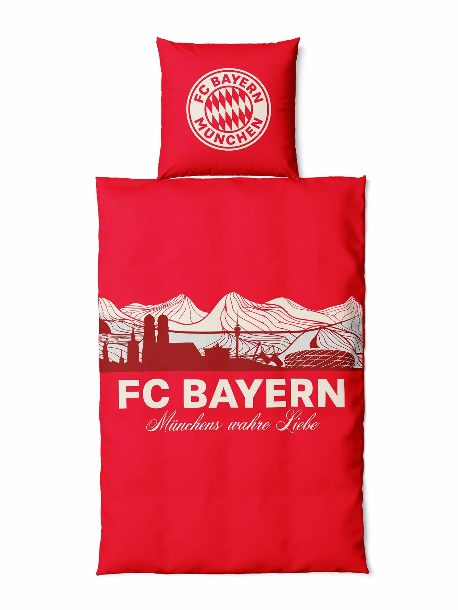 FC Bayern München Biancheria da Letto Rosso Cotone Autumn Collection