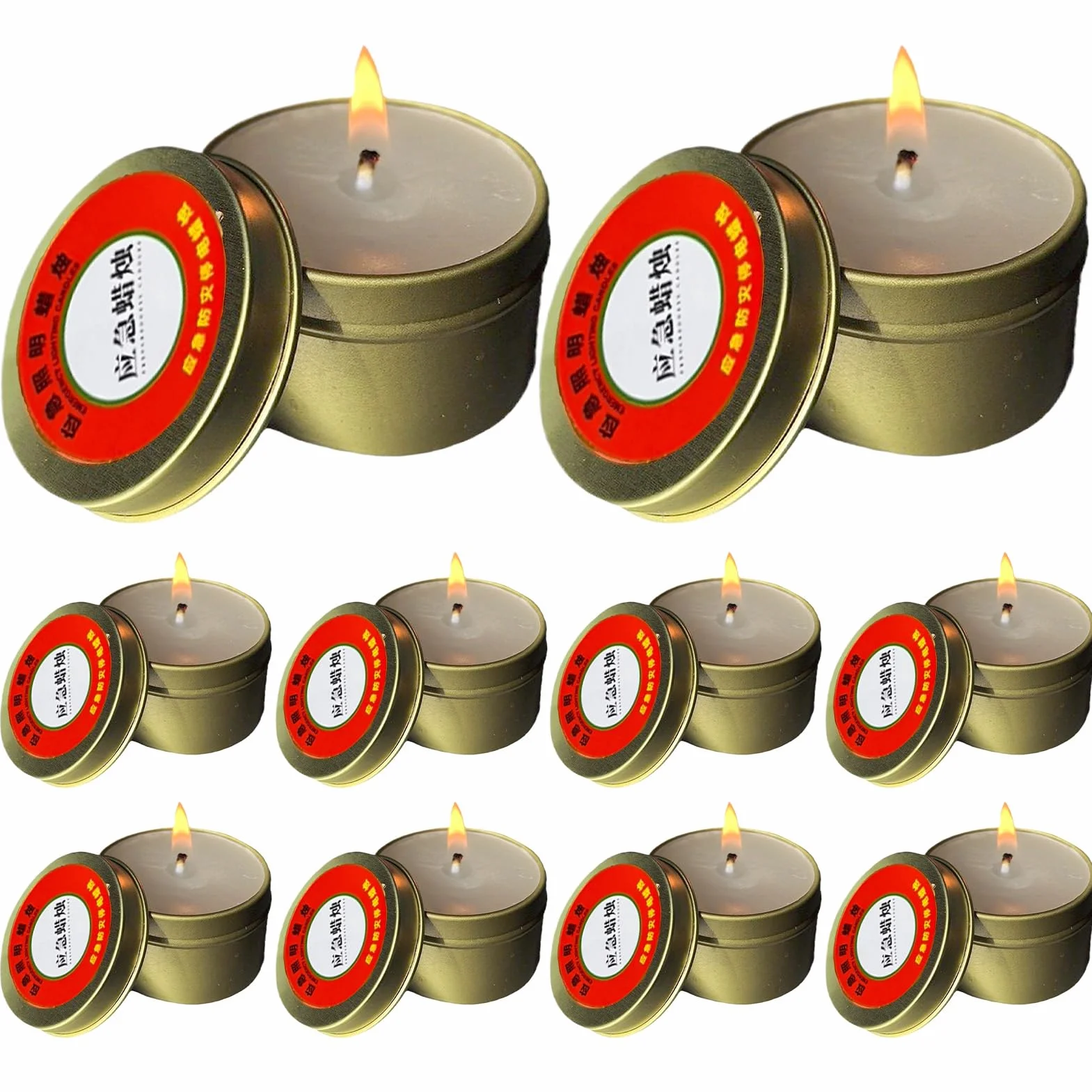 Candele antivento portatili per campeggio, luminose continue, senza odore, per avventure all'aperto