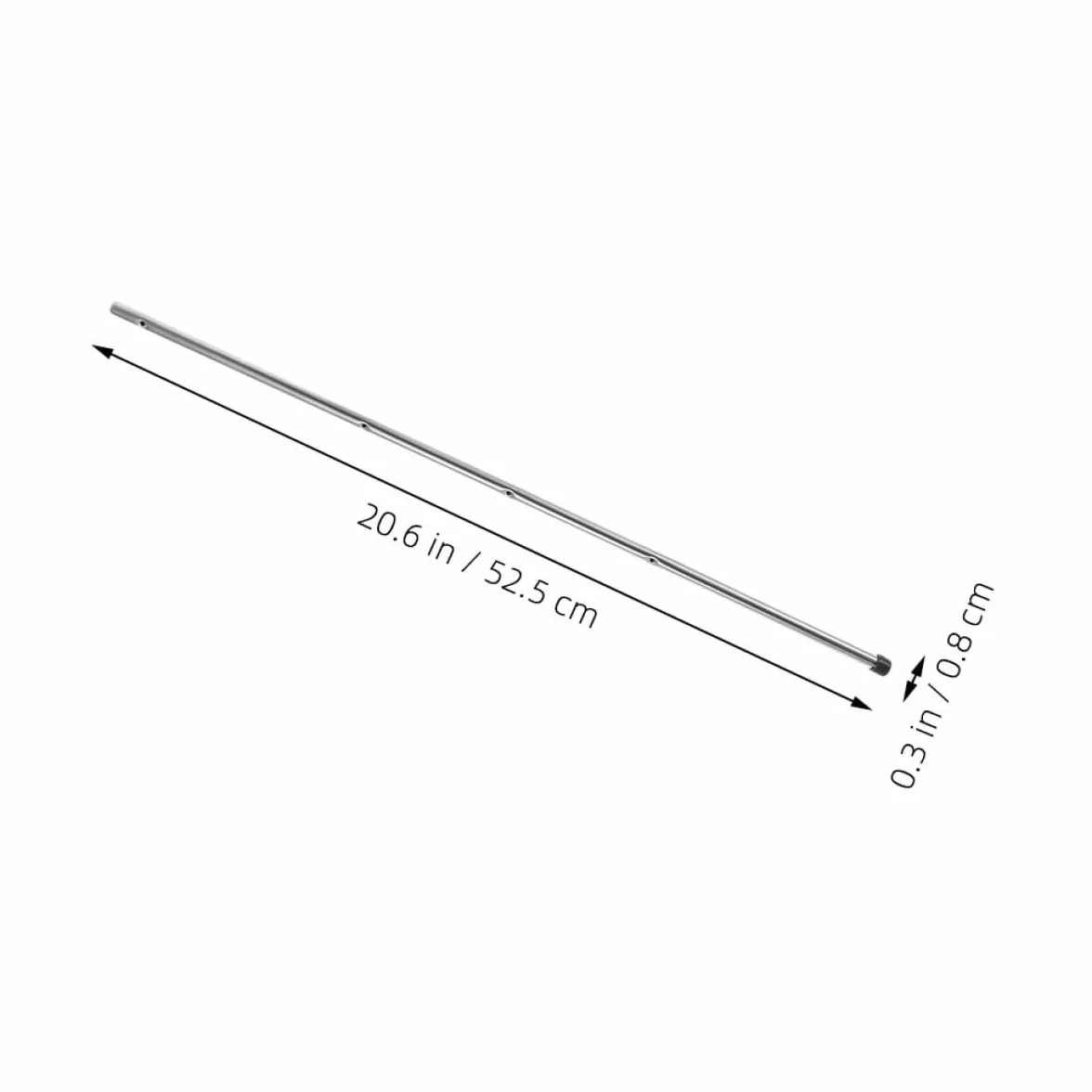 GARVALON Aste Calcio Balilla in Ferro 52,5 cm 2 Pezzi