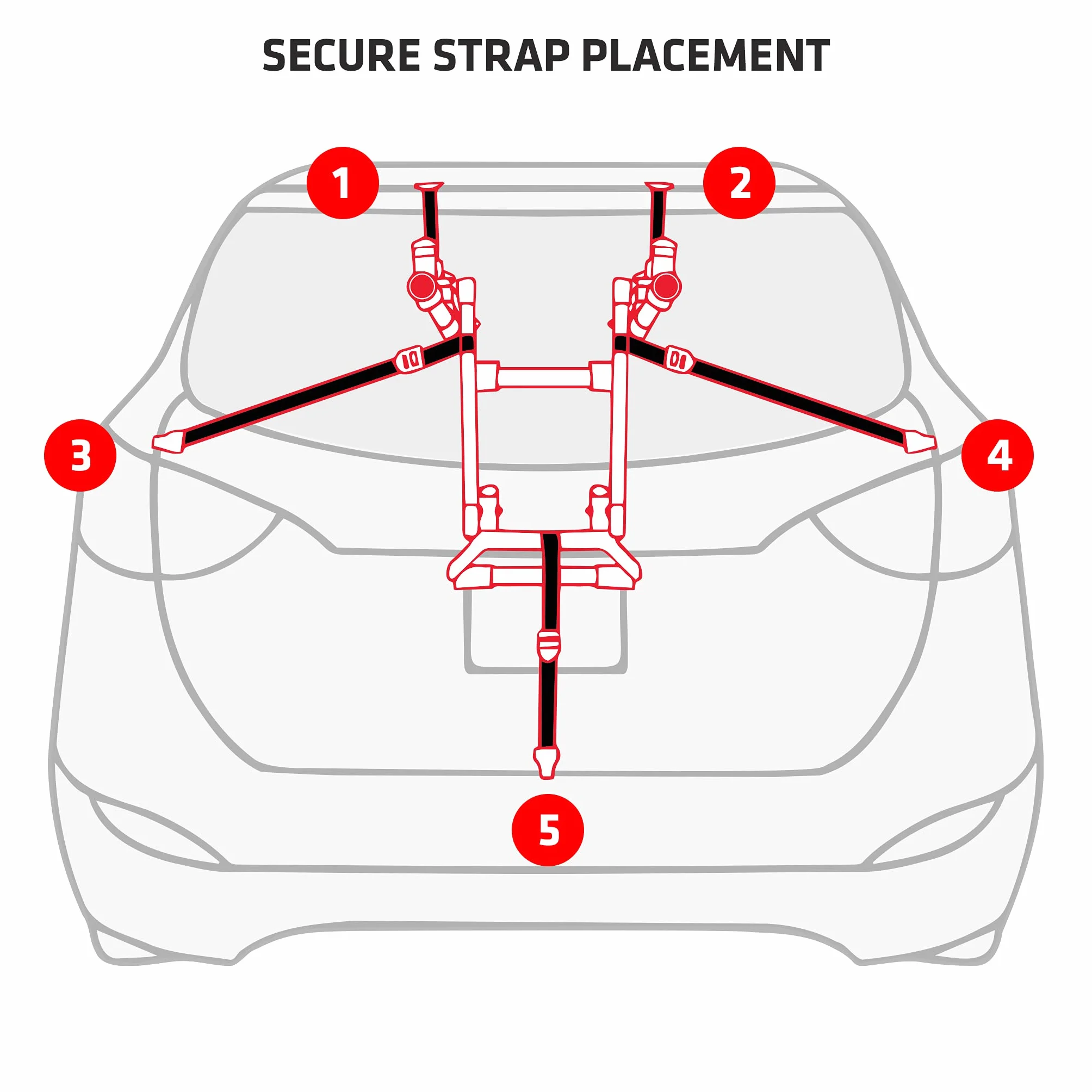 Allen Sports Deluxe+ 2-Bike Trunk Mounted Carrier QS2