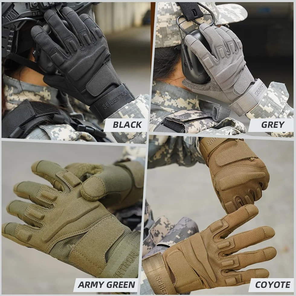Seibertron Guanti Uomo S.O.L.A.G Militari Neri Tattici