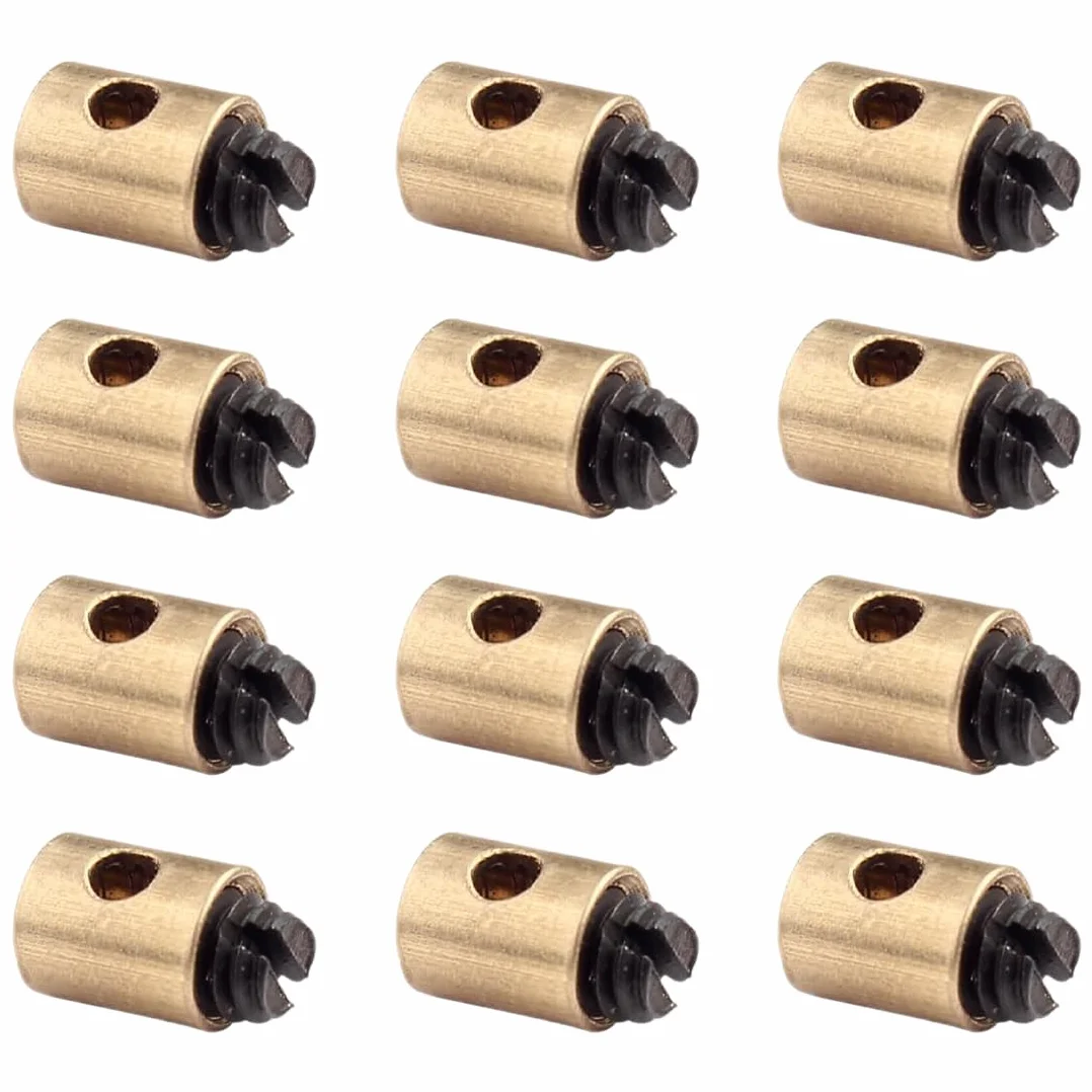 12 Pezzi Cavo acceleratore per moto Morsetto universale per cavo acceleratore in ottone fascetta per filo moto 5x6 mm adatto per scooter e acceleratori moto