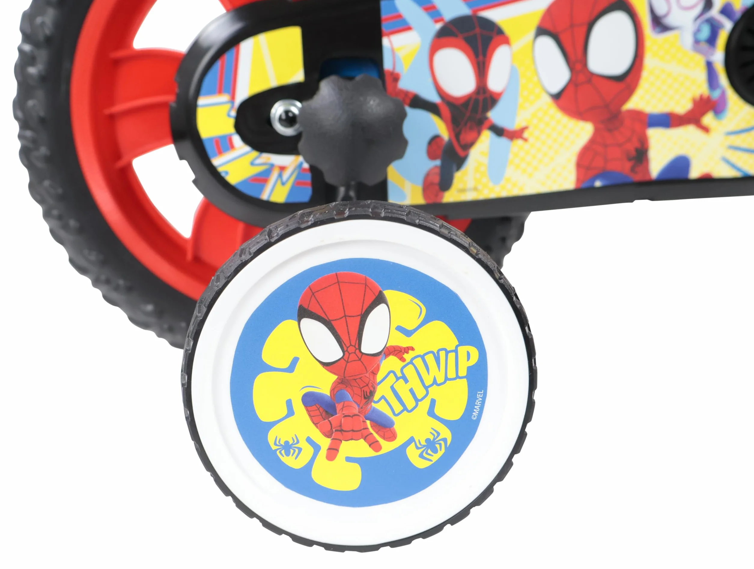 Denver Bicicletta Bambino 12 Pollici Spidey, 2-4 Anni, Rotelle, Freno Caliper, Telaio Acciaio, Ruote EVA