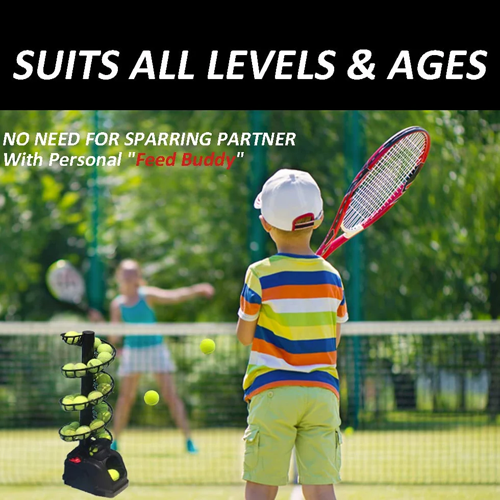 Macchina per Palline da Tennis Leggera con Batterie per 30 Palle
