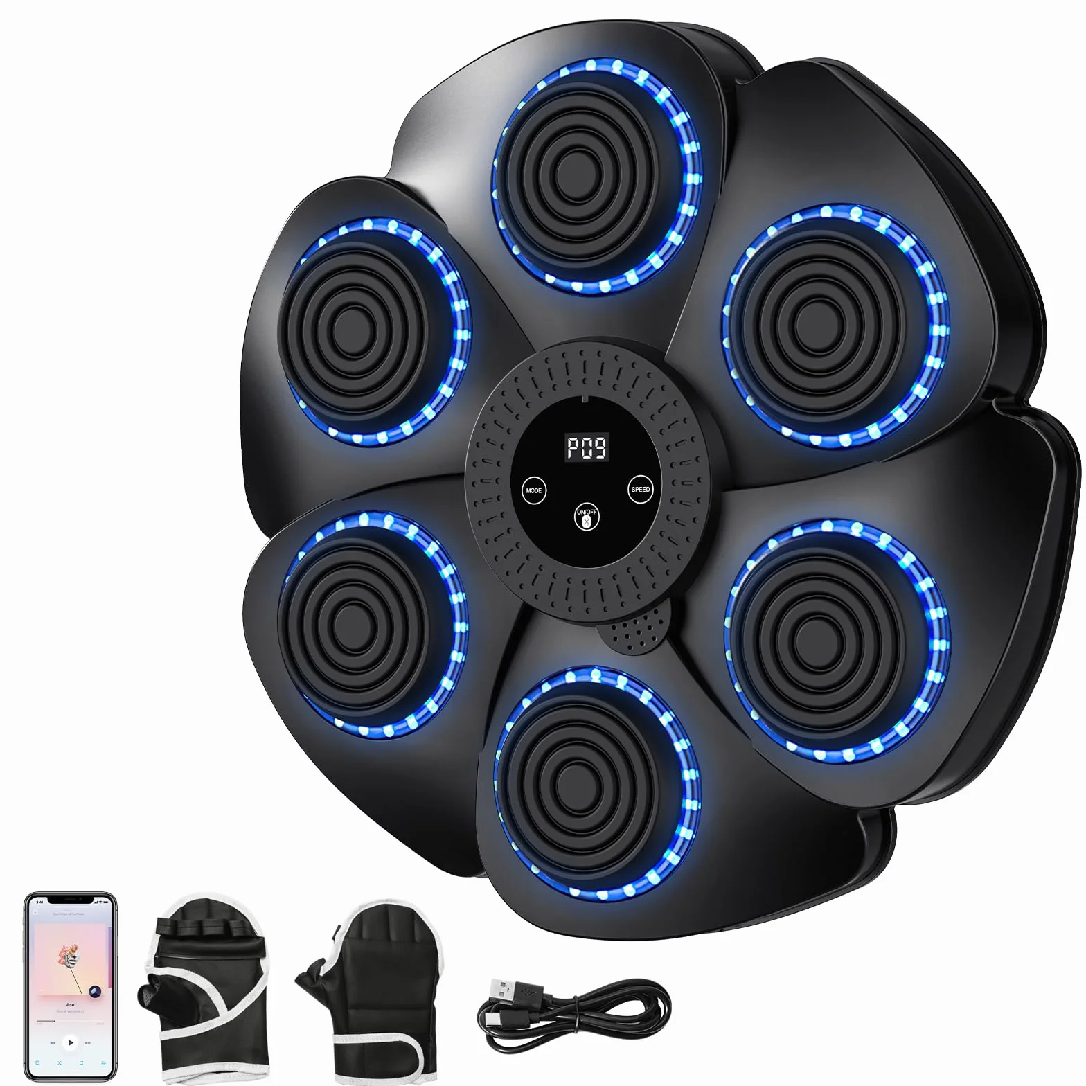 Pugilato Muro Musica, Macchina Da Pugilato Musicale Adulto, Music Boxing Machine, Macchina Boxe Musicale Adulto, Boxing Training A Parete per Allenamento