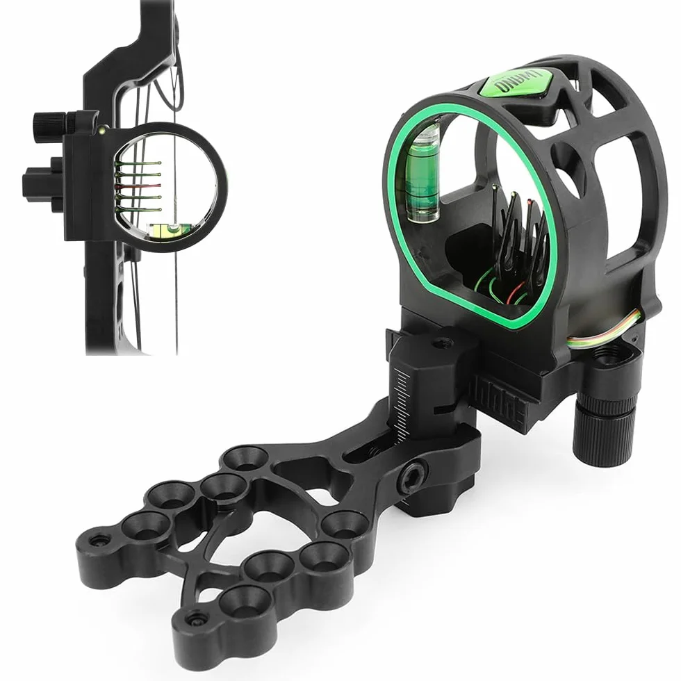 SHARROW Mirino per Arco Compound 5 Pin Regolabile Alluminio Accessori per Caccia