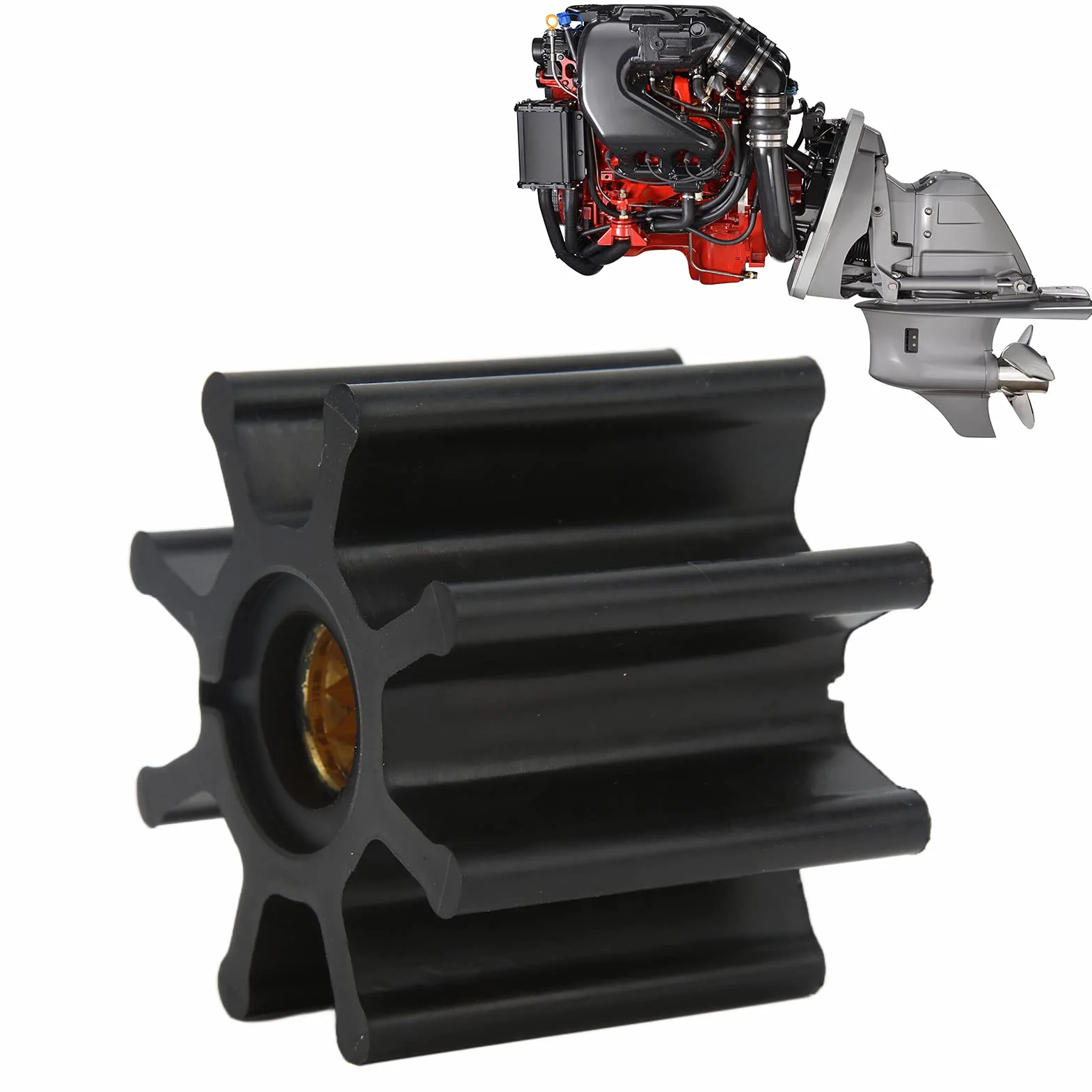 Girante JABSCO 58 Pompa Acqua 8 Pale 920-0001 Sostituzione Accessori Motore Fuoribordo