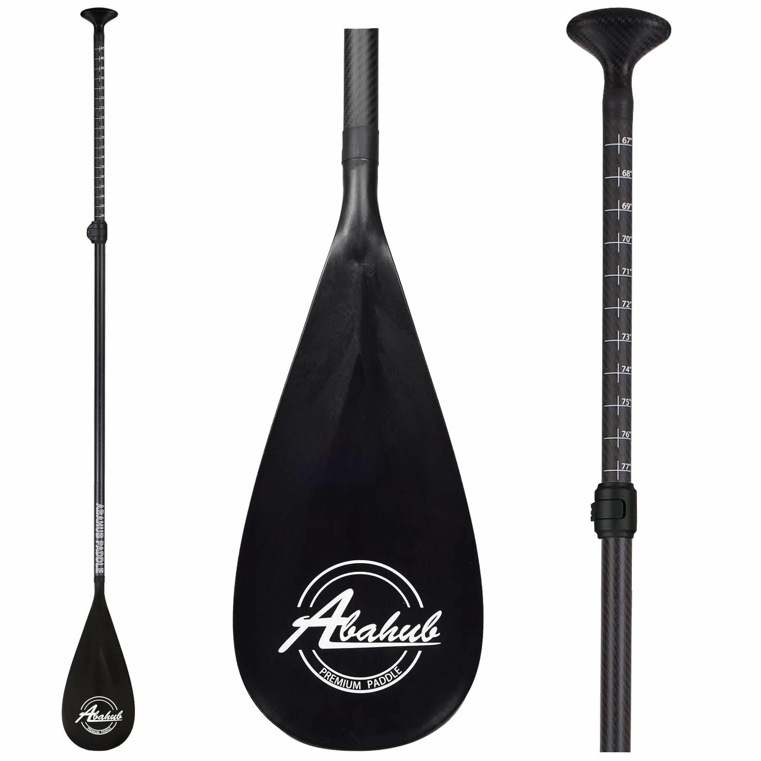 Abahub Pagaia SUP Carbonio con Borsa da Paddle Remi Telescopica Stand Up Paddle per Tavola Surf SUP, Albero in Carbonio da 170-218 cm Lama in Plastica