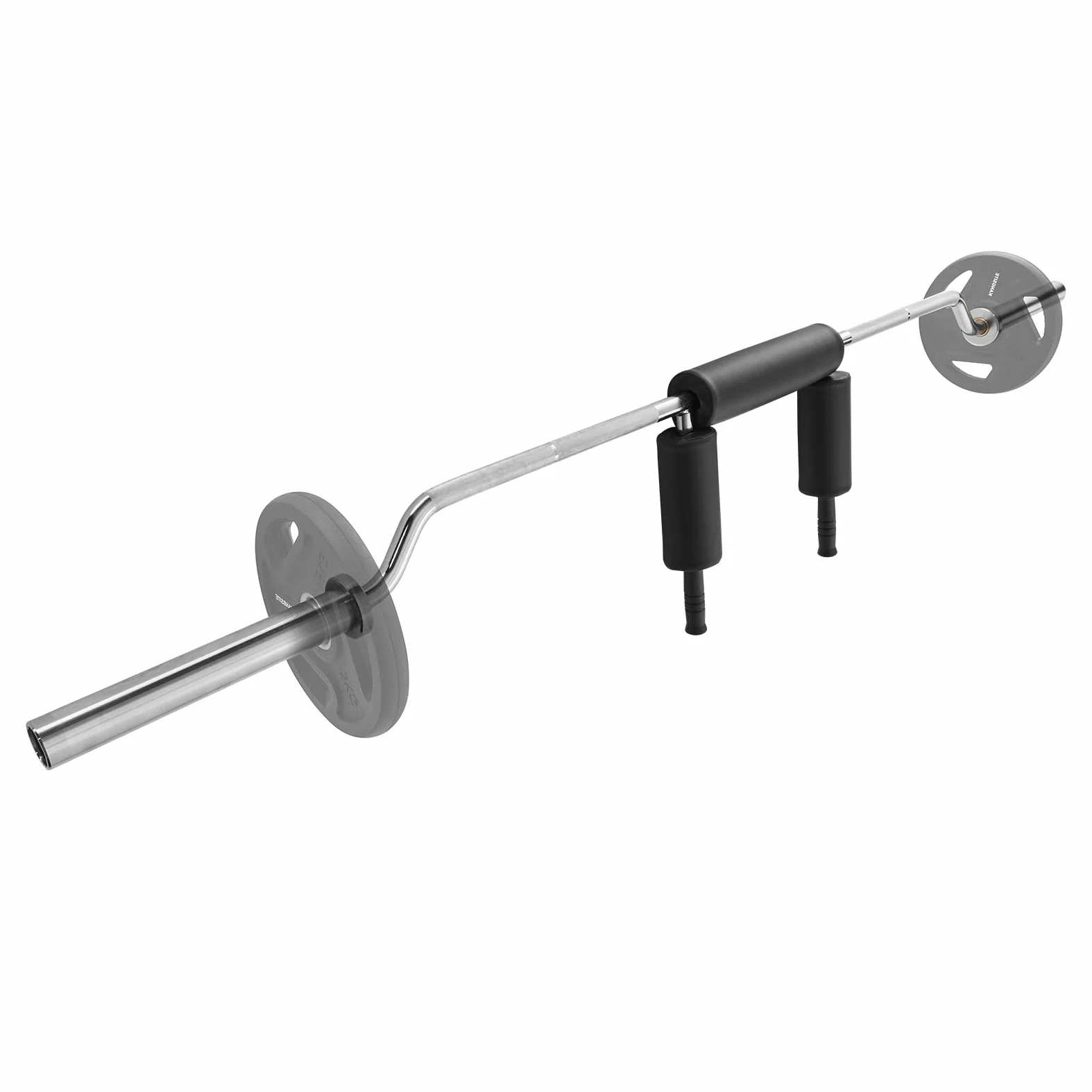 VEVOR Barra per Manubri per Allenamento da Palestra Lunghezza 221cm Ø28mm Barra di Pesi Portata max. 315 kg con 2 Maniglie Imbottitura in Schiuma Sulle Spalle per Allenamento Fisico Squat da Palestra