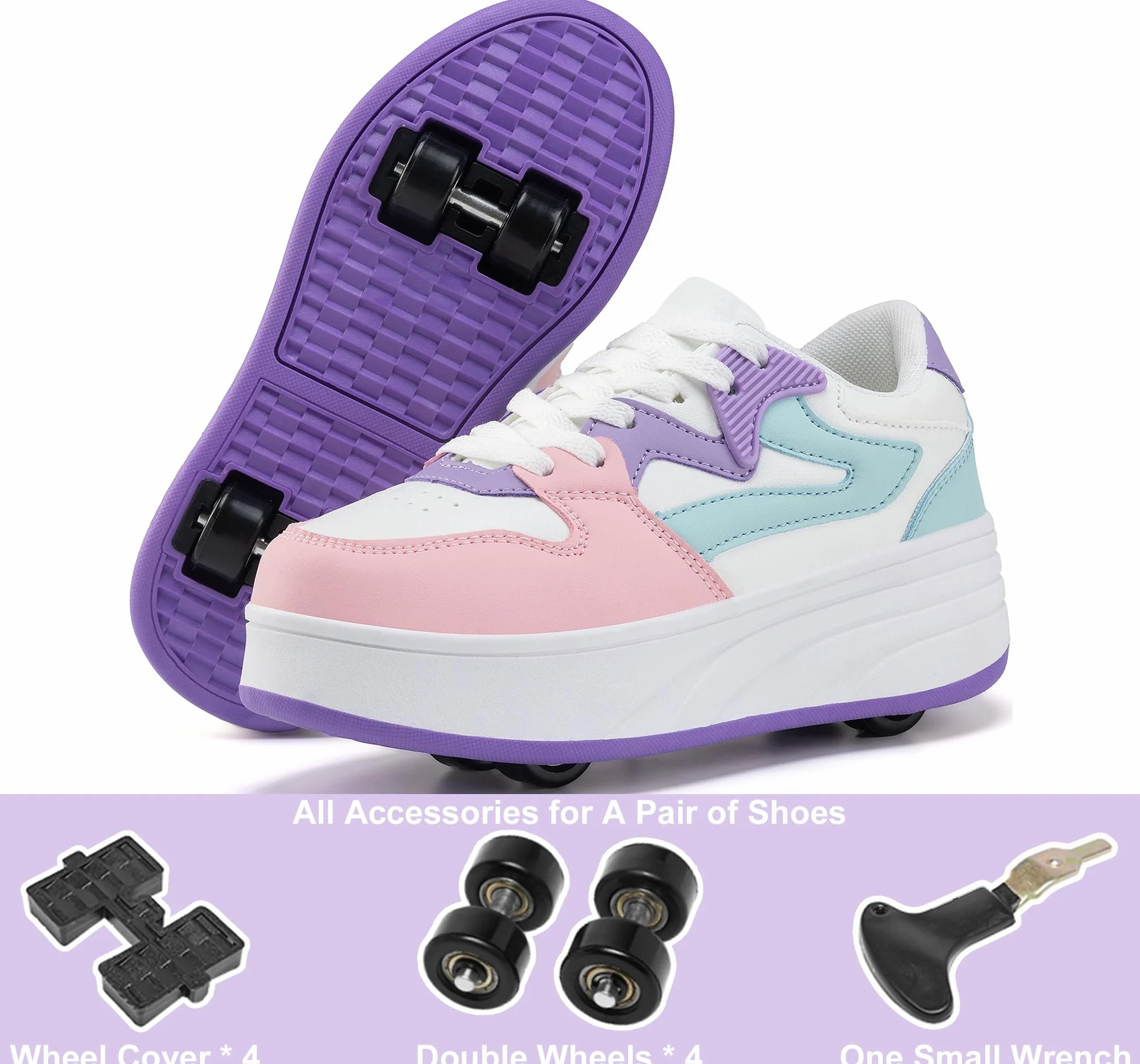 Scarpe da skate bambini con ruote staccabili