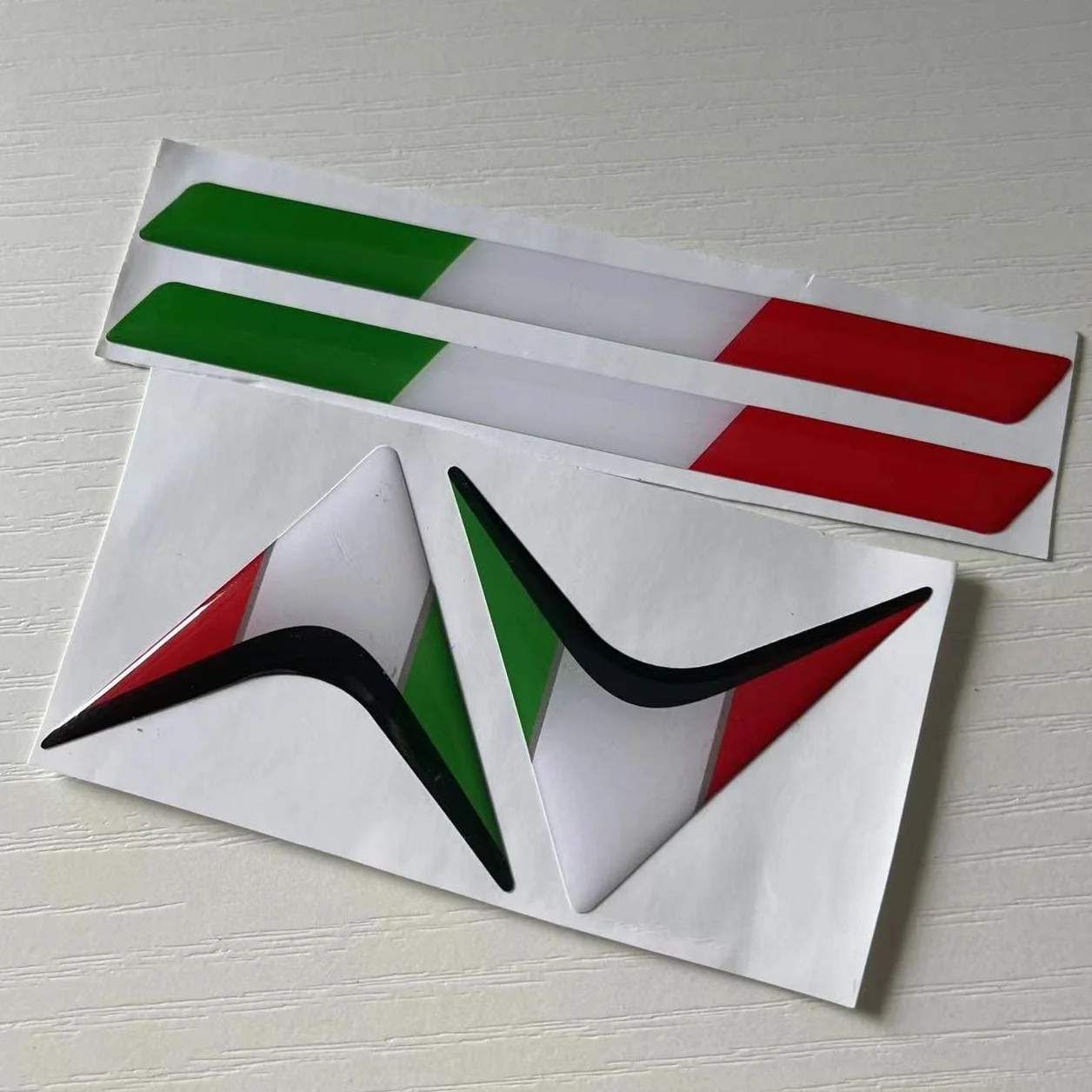 Adesivi bandiera italiana per moto auto casco 4 pezzi