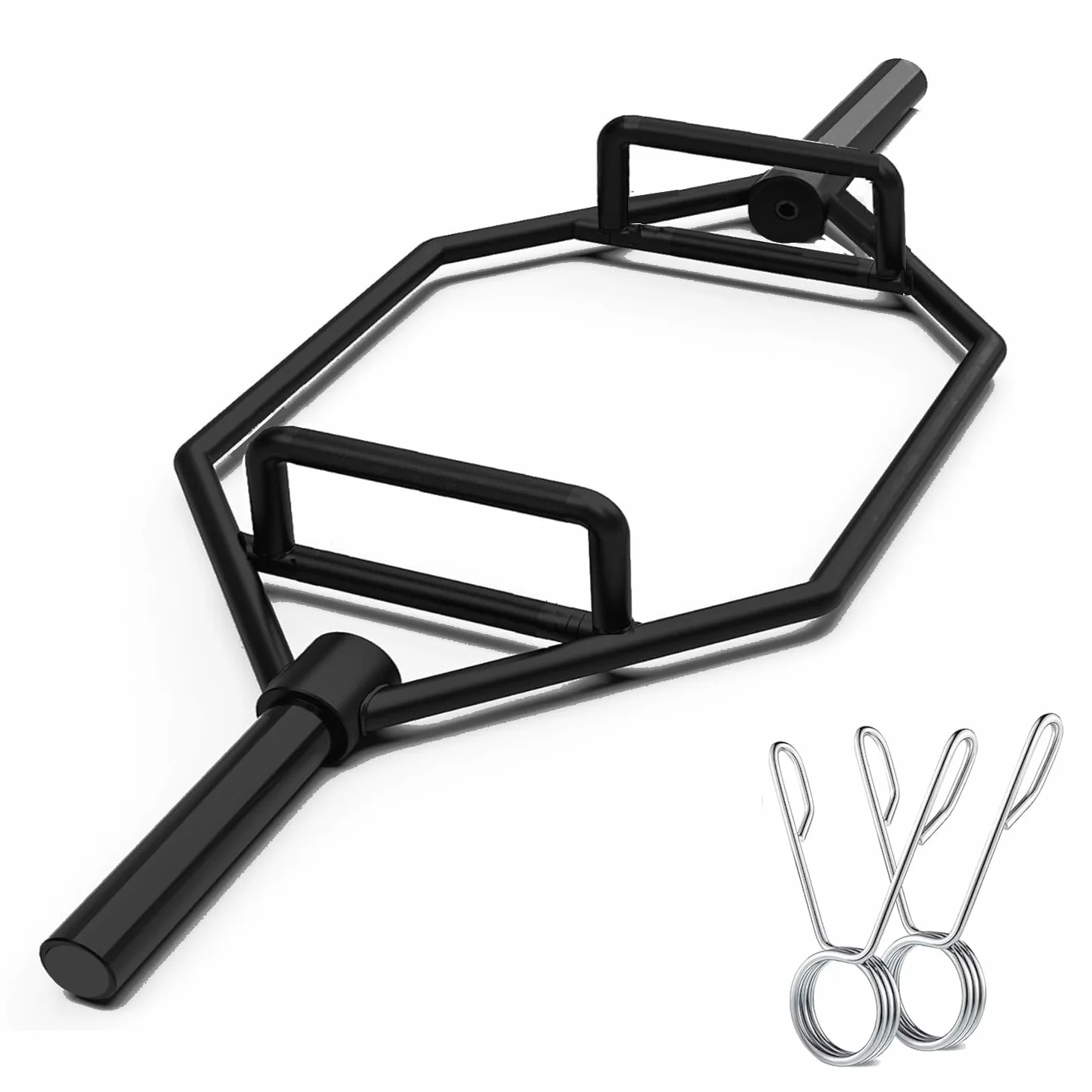 FFitness Bilanciere Esagonale Olimpico Trap Bar Barra Olimpica Hex Bar Compatibile con Dischi Ø50 mm Barra Esagonale per Alzata di Spalle e Stacchi da Terra