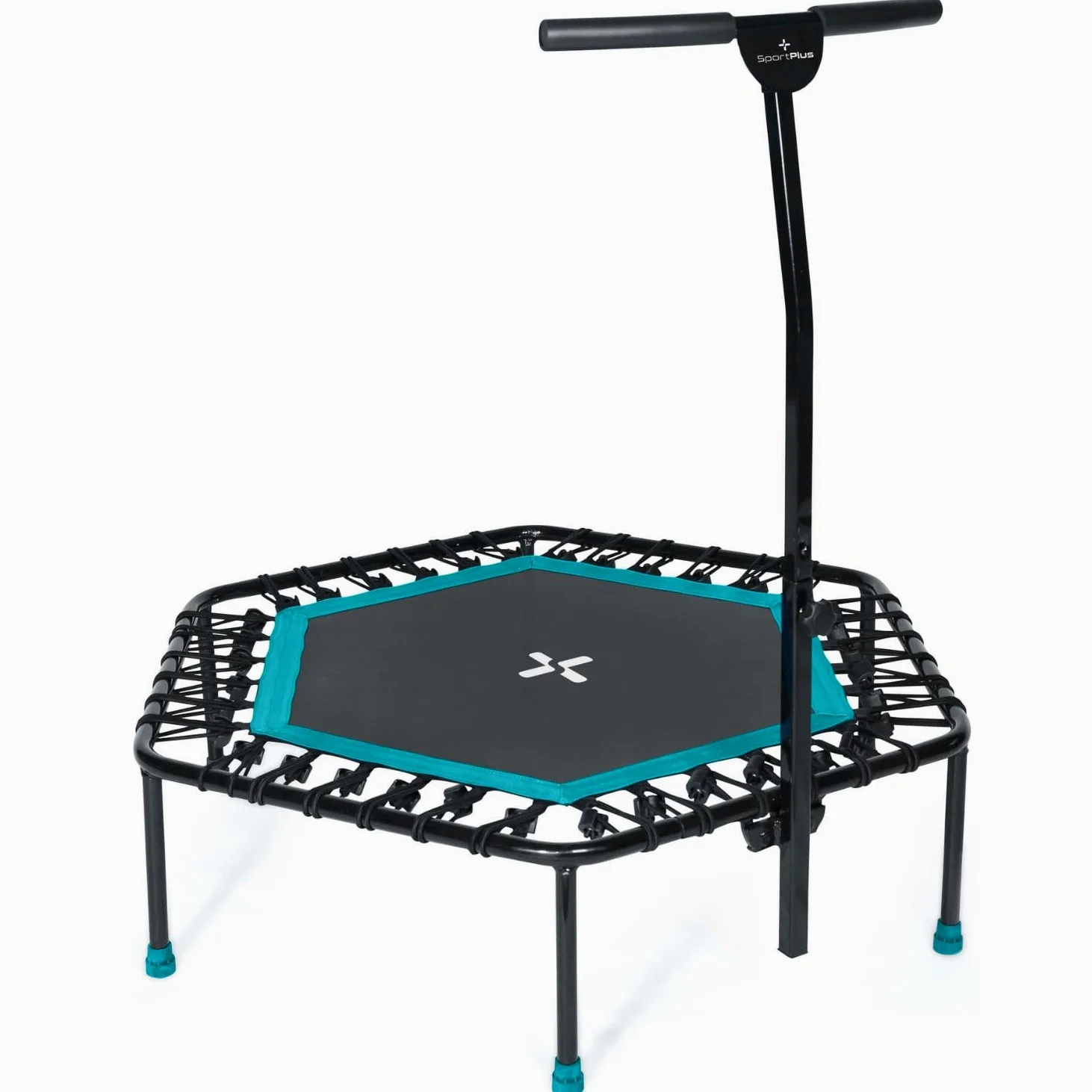 SportPlus Trampolino fitness, sospensioni silenziose con cavi in gomma, peso massimo dell'utente fino a 130 kg, trampolino per il jumping fitness