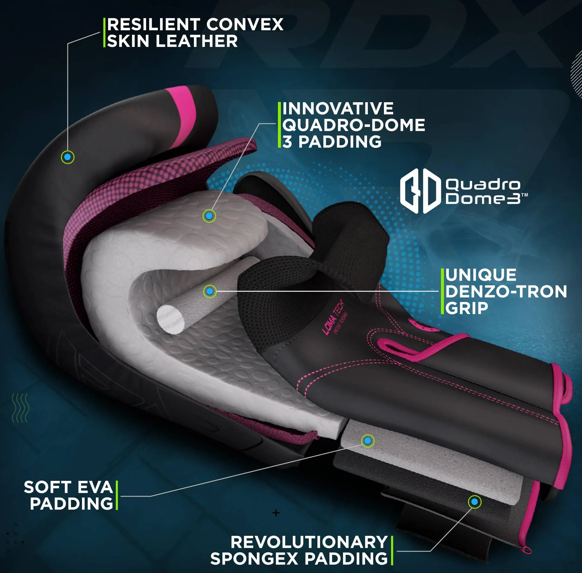 RDX Maya Hide Pelle KARA Junior Guantoni Boxe per Muay Thai, Kickboxing, Sparring e Sacco