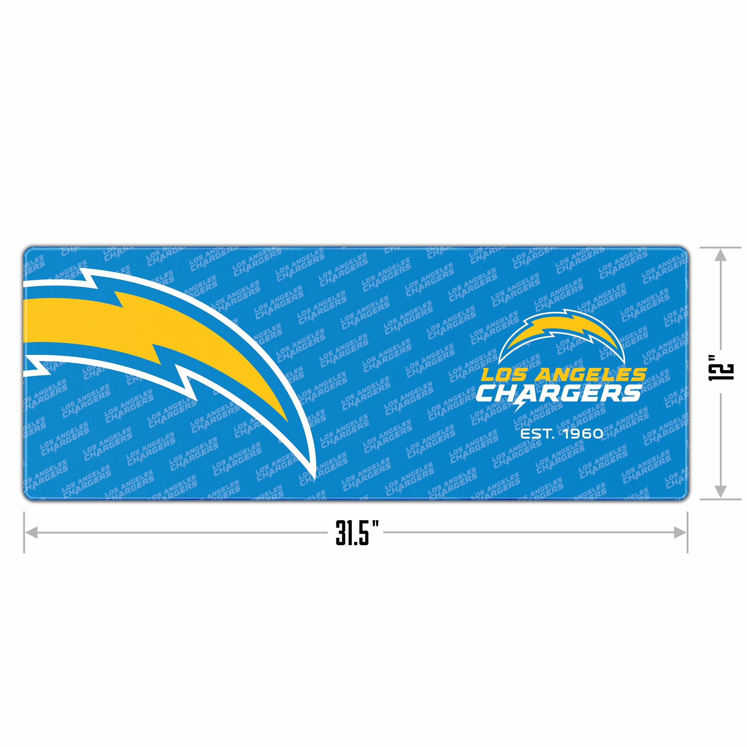 YouTheFan NFL Los Angeles Chargers Logo Series Sottomano da scrivania SMU