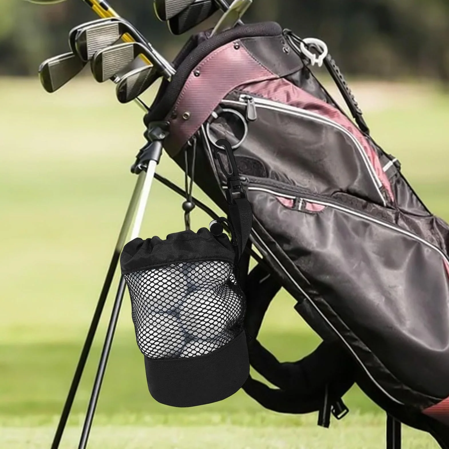 Sacca Da Golf Borsa Per Palline Da Golf Custodia Organizzatore Porta Palline Con Coulisse Borsa Sportiva In Rete