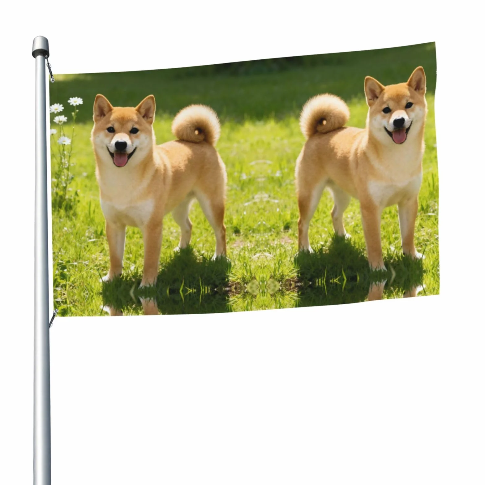 Bella Bandiera Shiba Inu Patriottica per Esterni Coppa del Mondo 2026