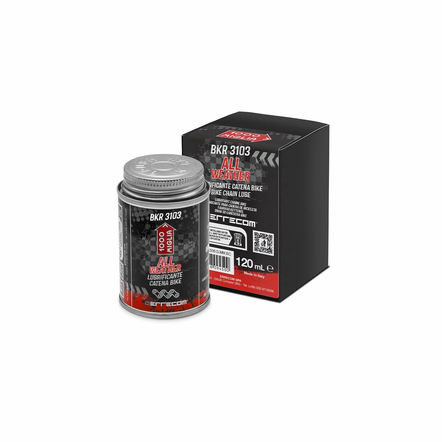 1000 Miglia BKR 3103 Lubrificante Catena Bici All Weather 120 ml Pennello incluso