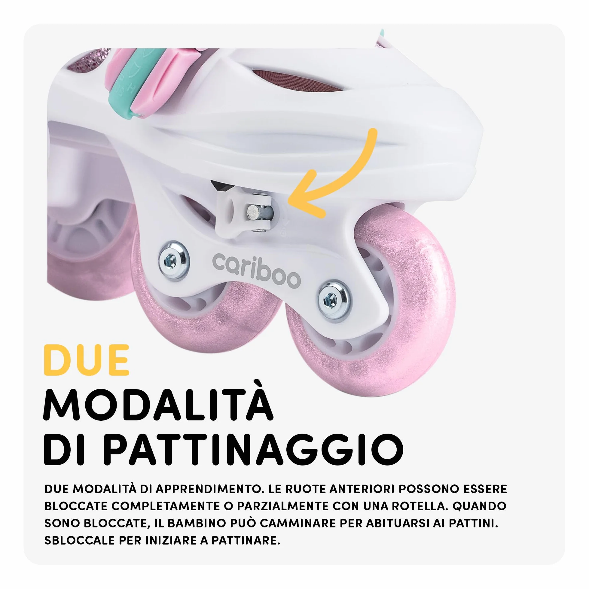 Cariboo Pattini per Bambini Regolabili Set Protezioni Ginocchia Gomiti Polsi Ballerina