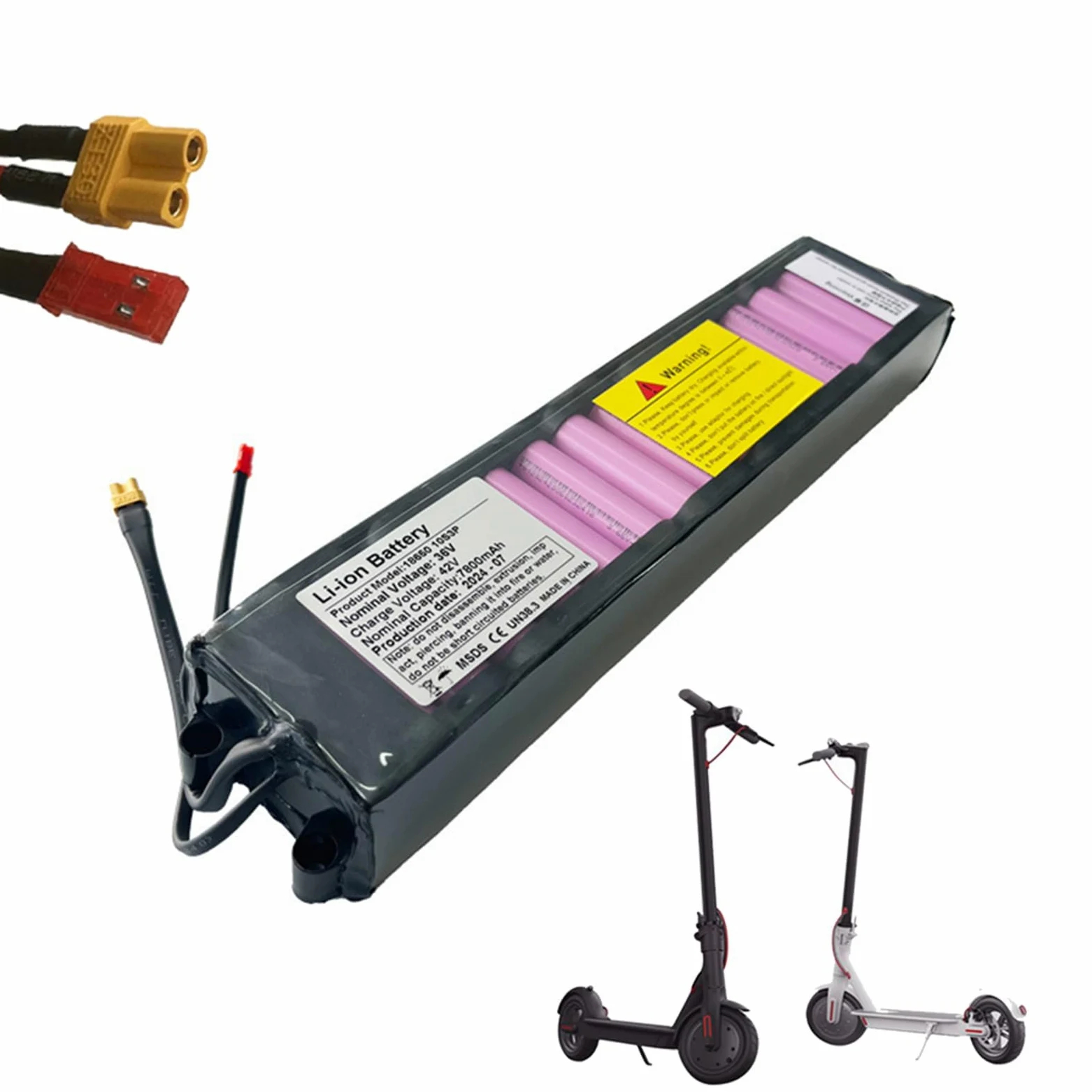 Batteria per Monopattino Elettrico 36V 36V 10.4Ah 4.4Ah 5.2Ah 6.6Ah 7.8Ah Pacco Batteria per Monopattino M365 Ricambi per Monopattino Elettrico Batterie al Litio