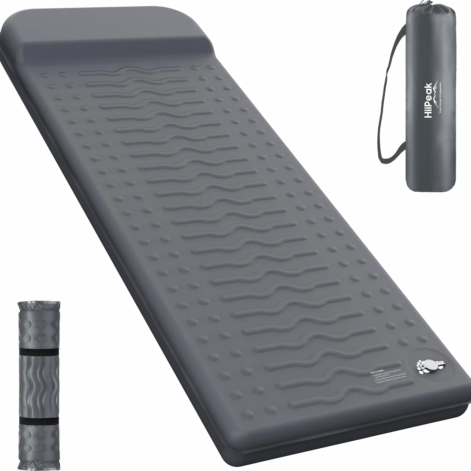 HiiPeak Tappetini autogonfianti Grigio