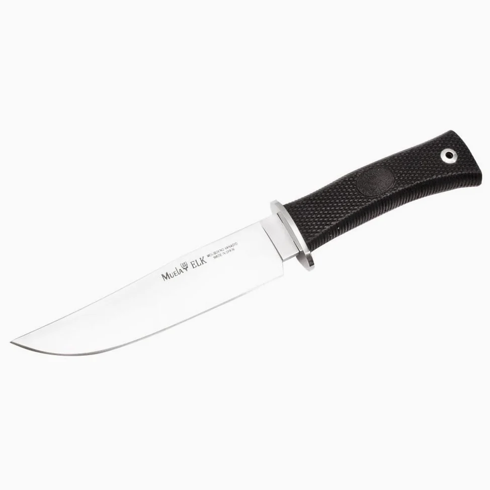 Muela Coltello Elk 14G - Strumento per Caccia, Pesca, Sopravvivenza e bushcraft - Prodotto in Ciudad Real