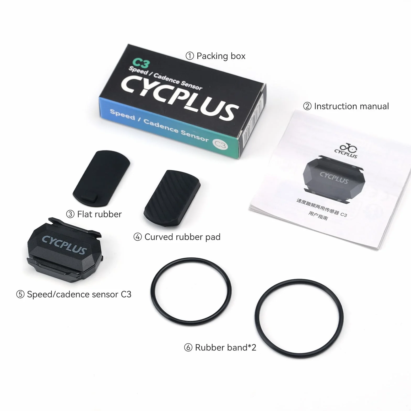 CYCPLUS Sensore di cadenza bicicletta velocità Dual Modulo Bluetooth ANT+