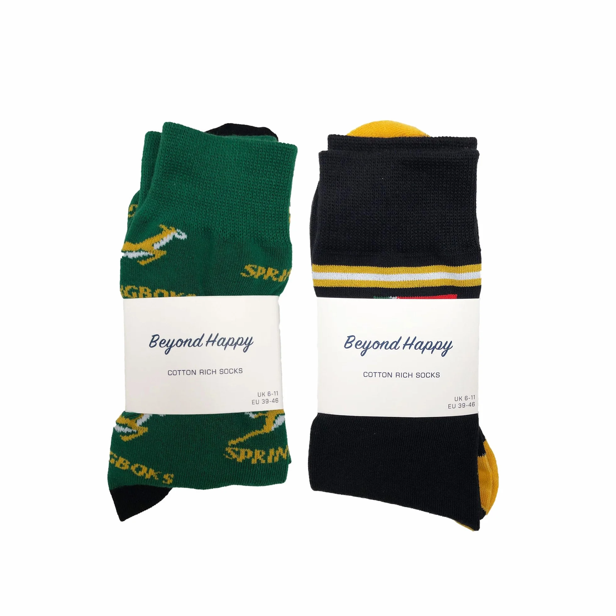 Calzini Rugby Springboks Sud Africa – Unisex Cotone, Set da 2 Paia