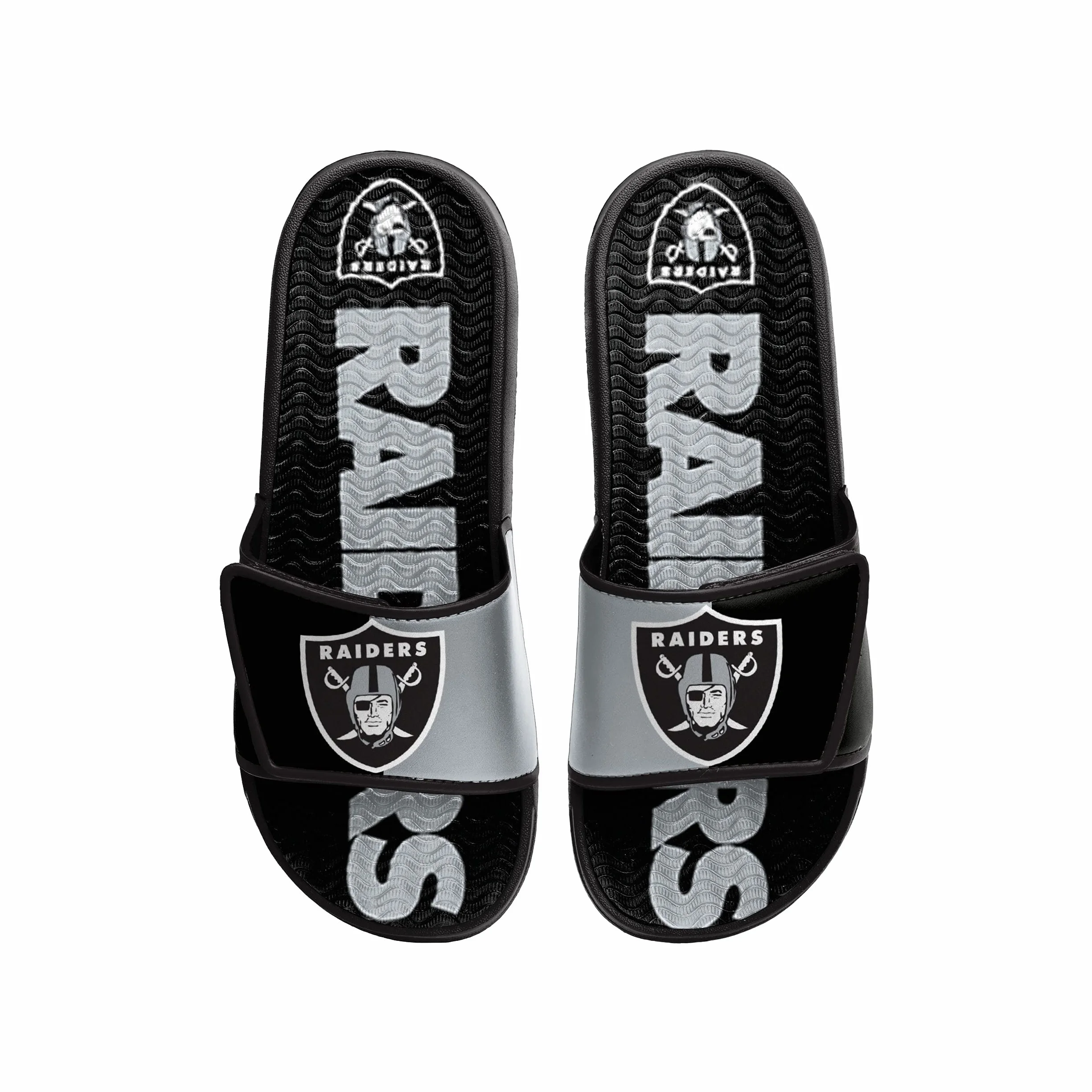 FOCO New Orleans Saints NFL Wordmark Gel Slides Sandali Uomo - 7-8