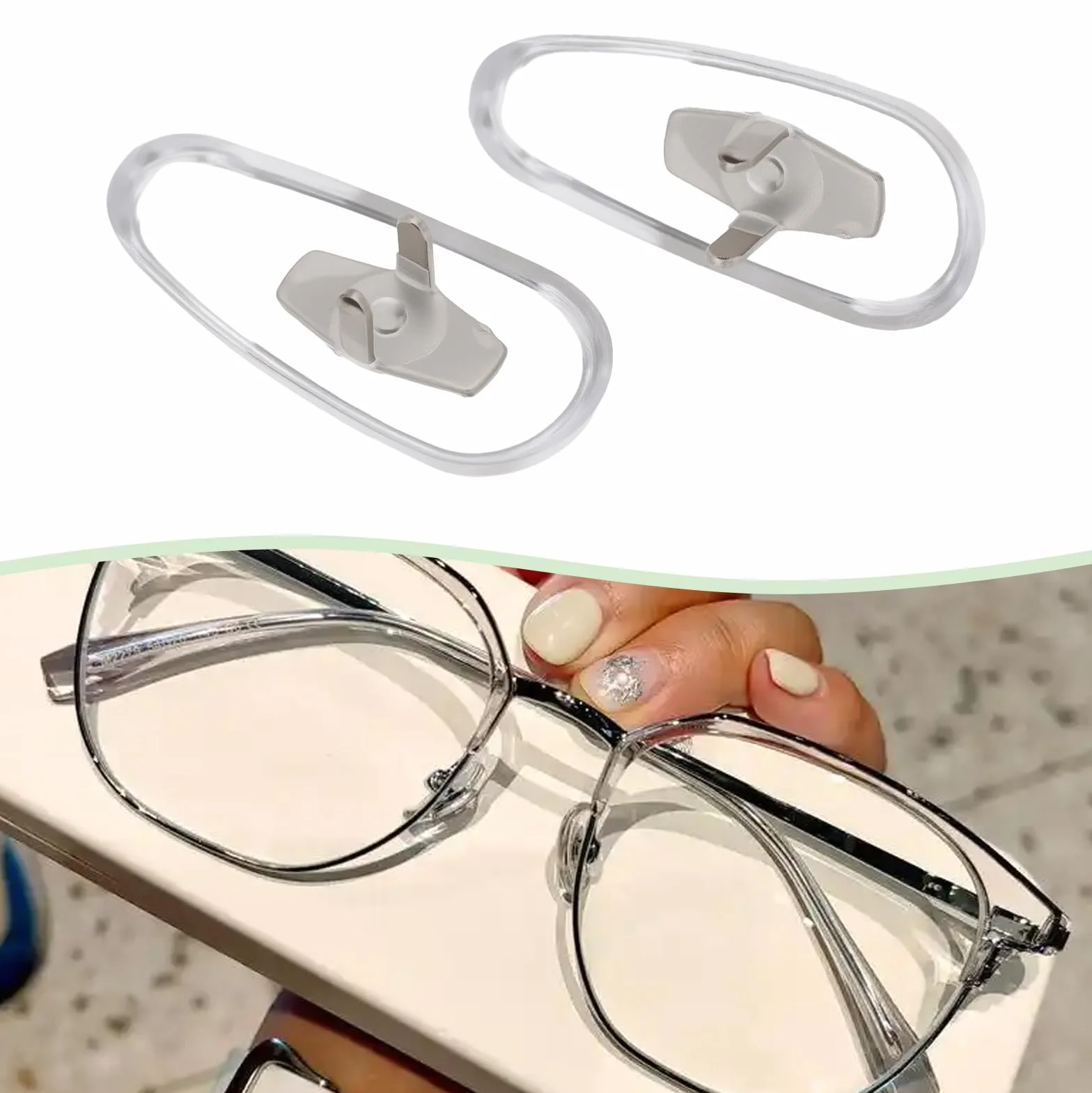 Clip-on Naselli Trasparenti Compatibili Ray-Ban Occhiali Da Sole 16 mm