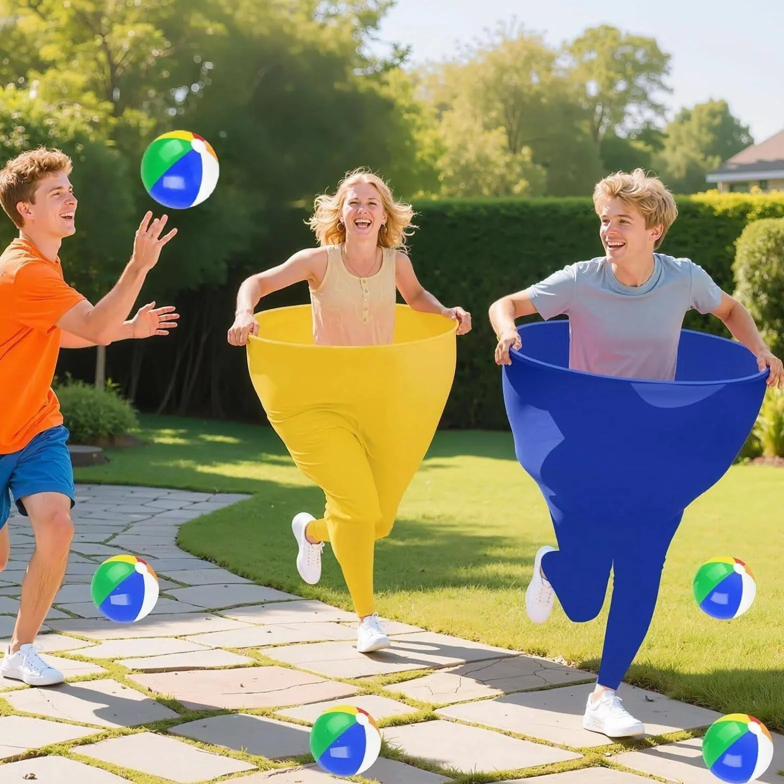 Granny Pants Yard Game per adulti e bambini, gioco di palla rimbalzante con 10 palle, 2 pompa