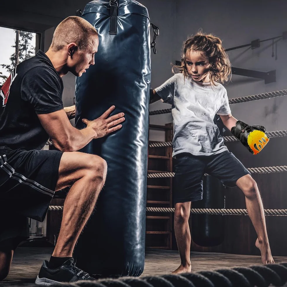 Flintronic Guantoni da Boxe per Bambini 3-8 Anni Ragazze e Ragazzi Allenamento Sparring Junior Muay Thai MMA Arti Marziali