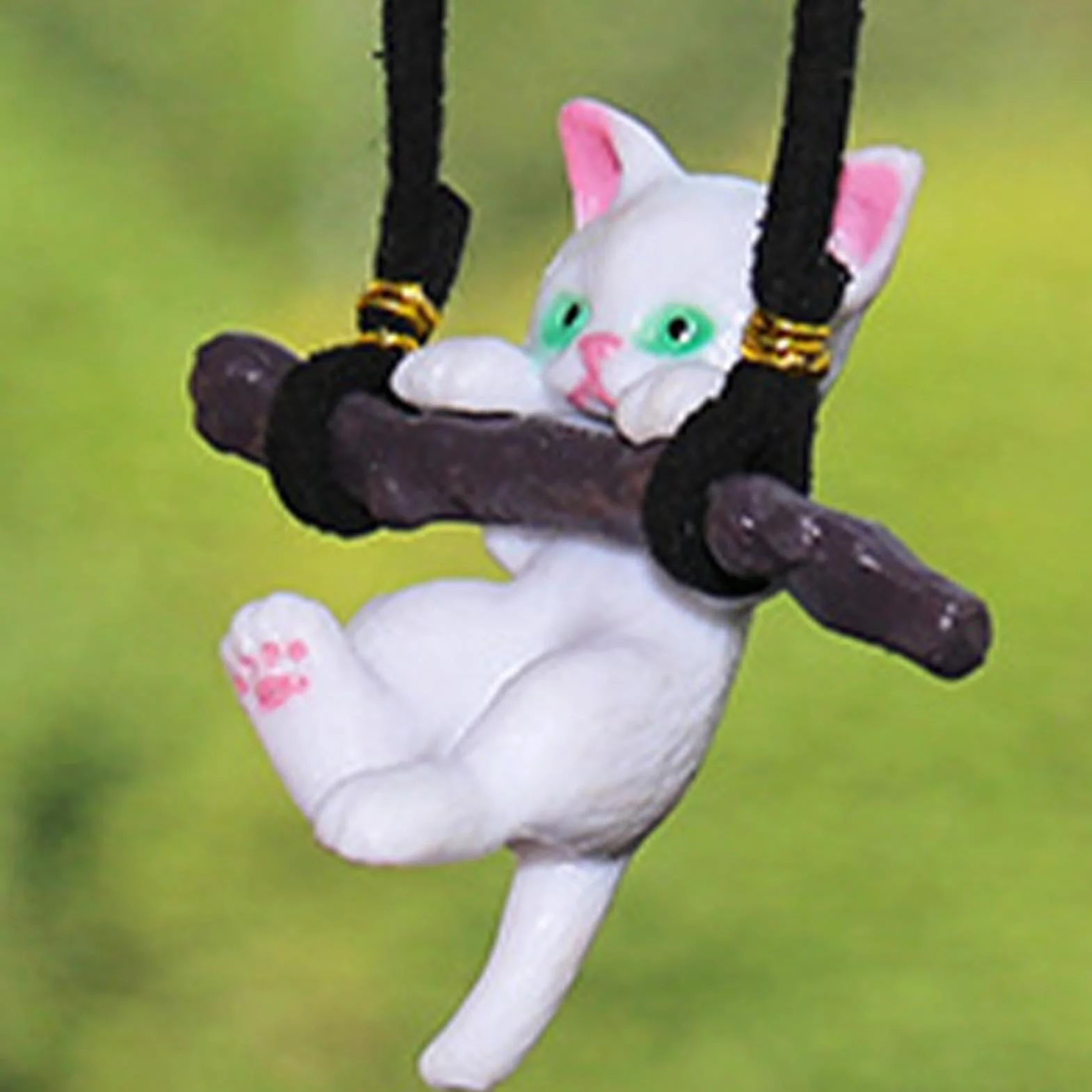 Cat Car Pendant Mirrors Hangable Accessories Cute Branch Kitten Charm For Rearview Mirror Auto Interior Decor 4 Inches Pink
