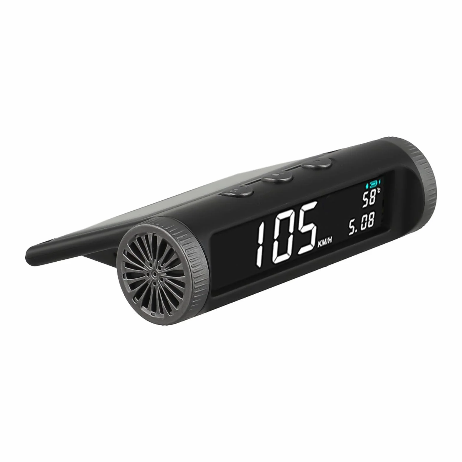 Zilimontt HUD Head-Up Display wireless a energia solare con tachimetro GPS, schermo digitale per velocità, temperatura, orologio e fatica, batteria ricaricabile da 650 mAh