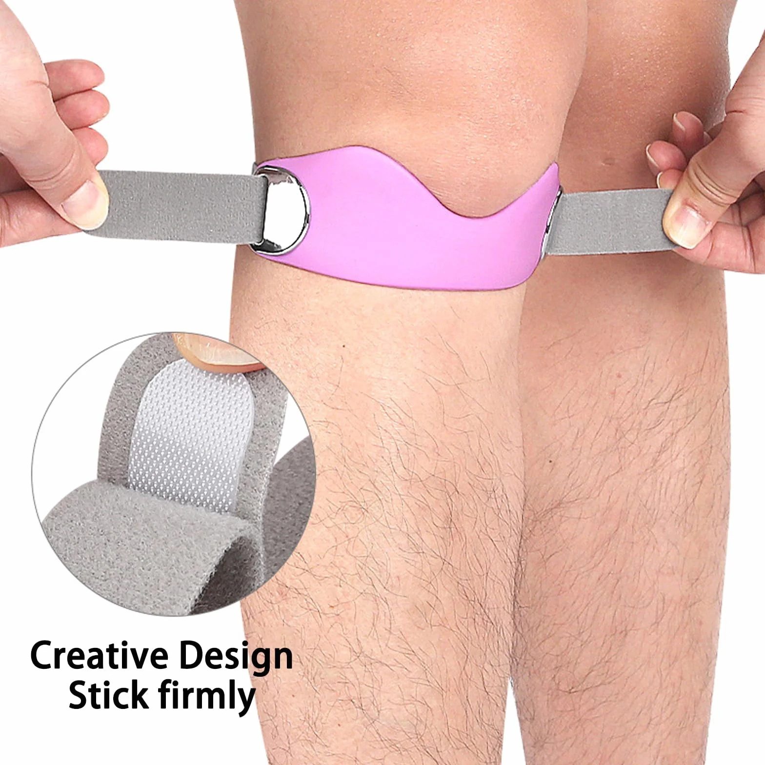 Ginocchiera regolabile in silicone per corsa basket calcio
