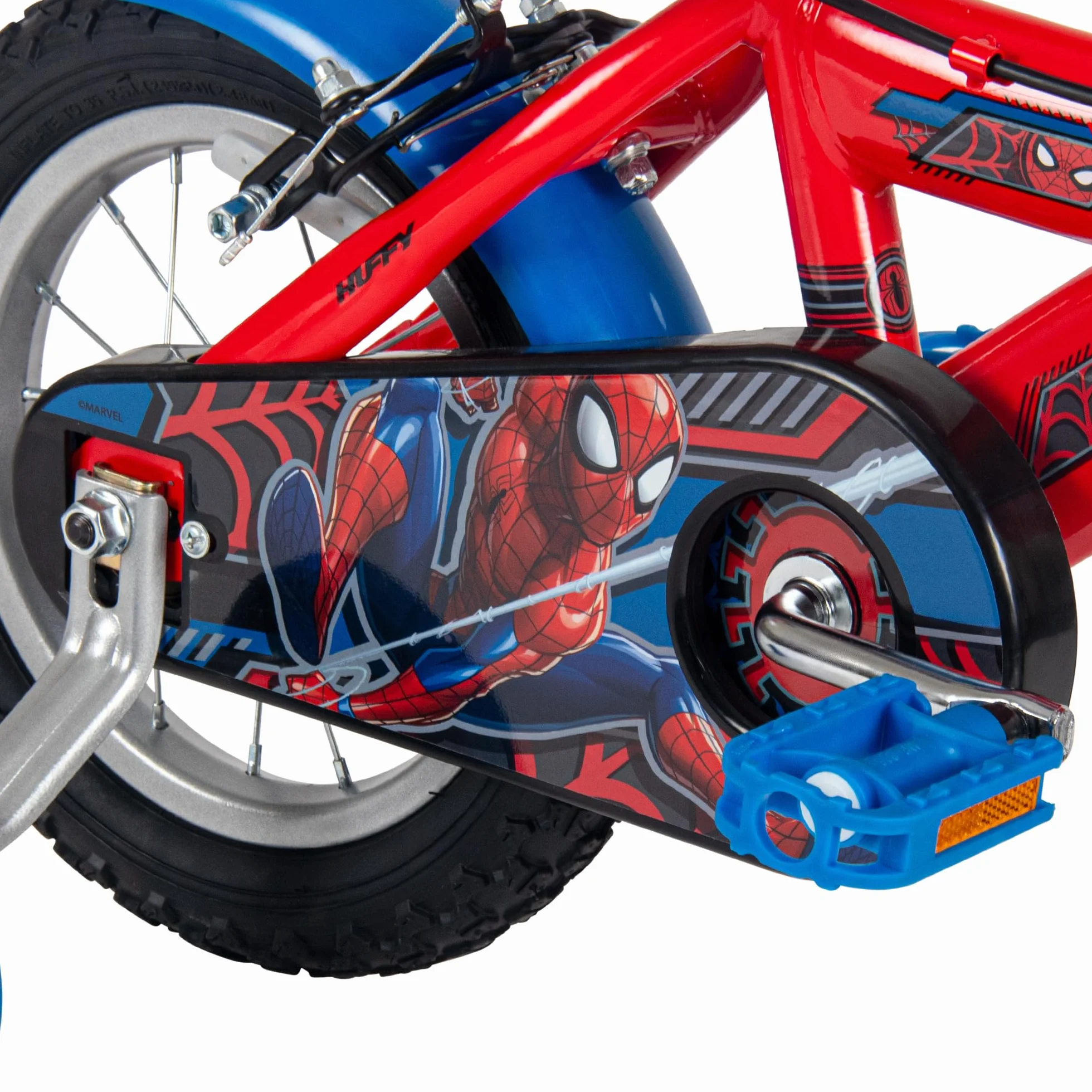 Huffy Spider-Man bicicletta per bambini 12-14 pollici doppio freno stabilizzatori staccabili rosso
