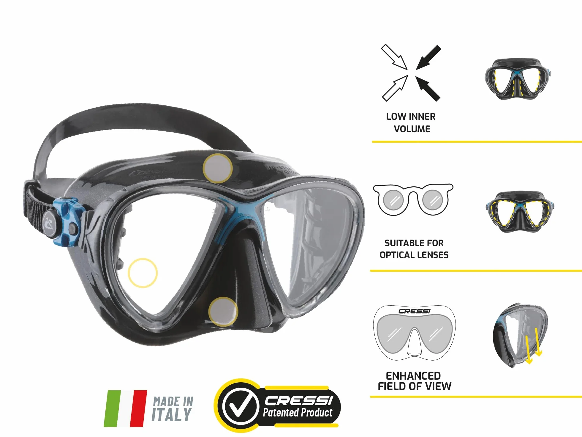 Cressi Big Eyes Evolution Maschera Subacquea Unisex Adulto